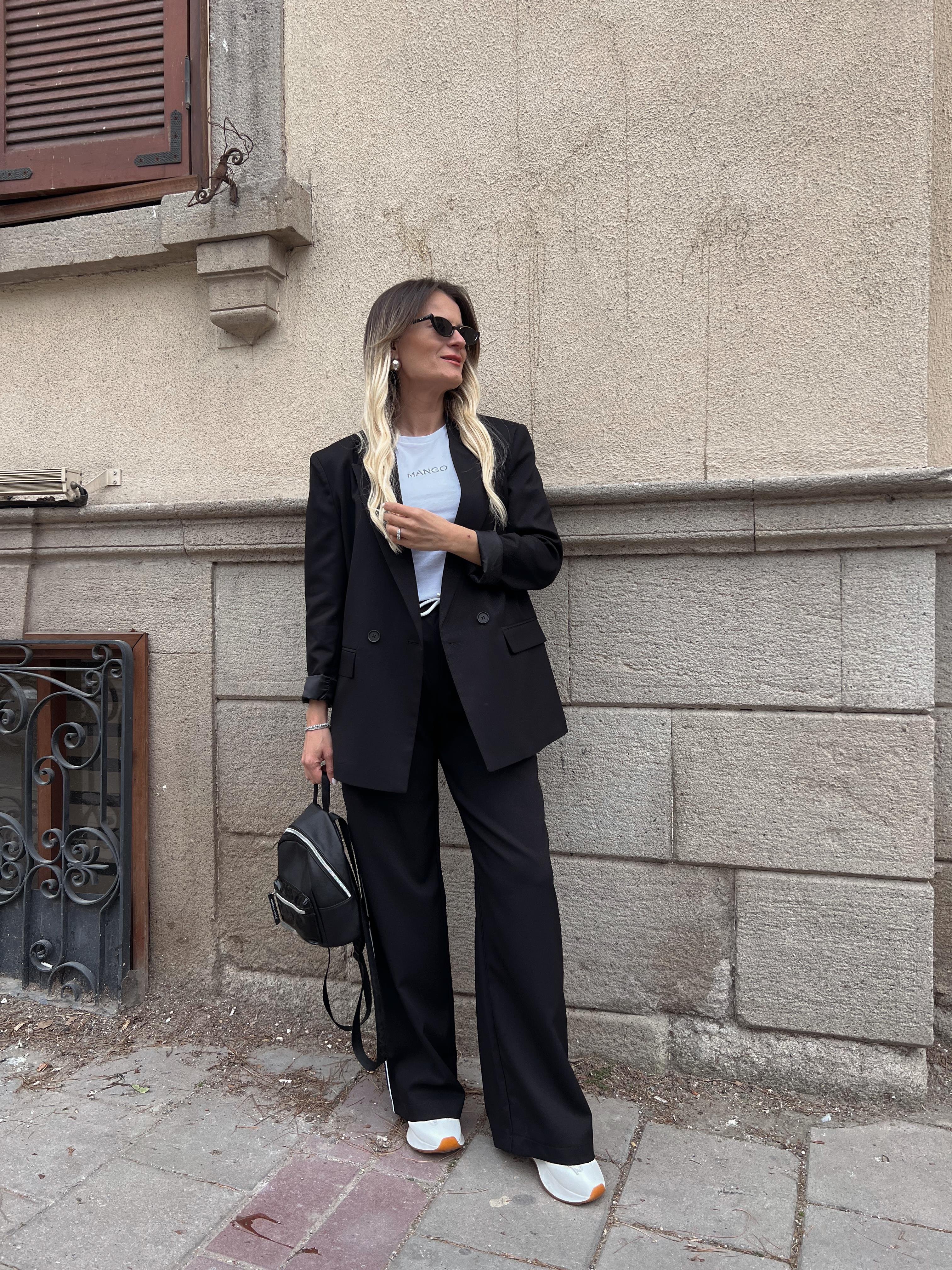 ŞERİT DETAY BLAZER&PANTOLON TAKIM SİYAH · 4