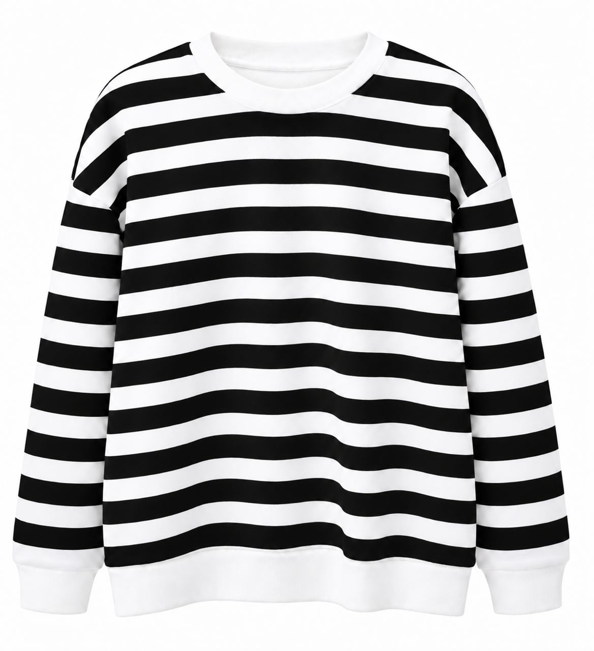 Nişantaşı Butik SİYAH ÇİZGİLİ SWEAT BLUZ 