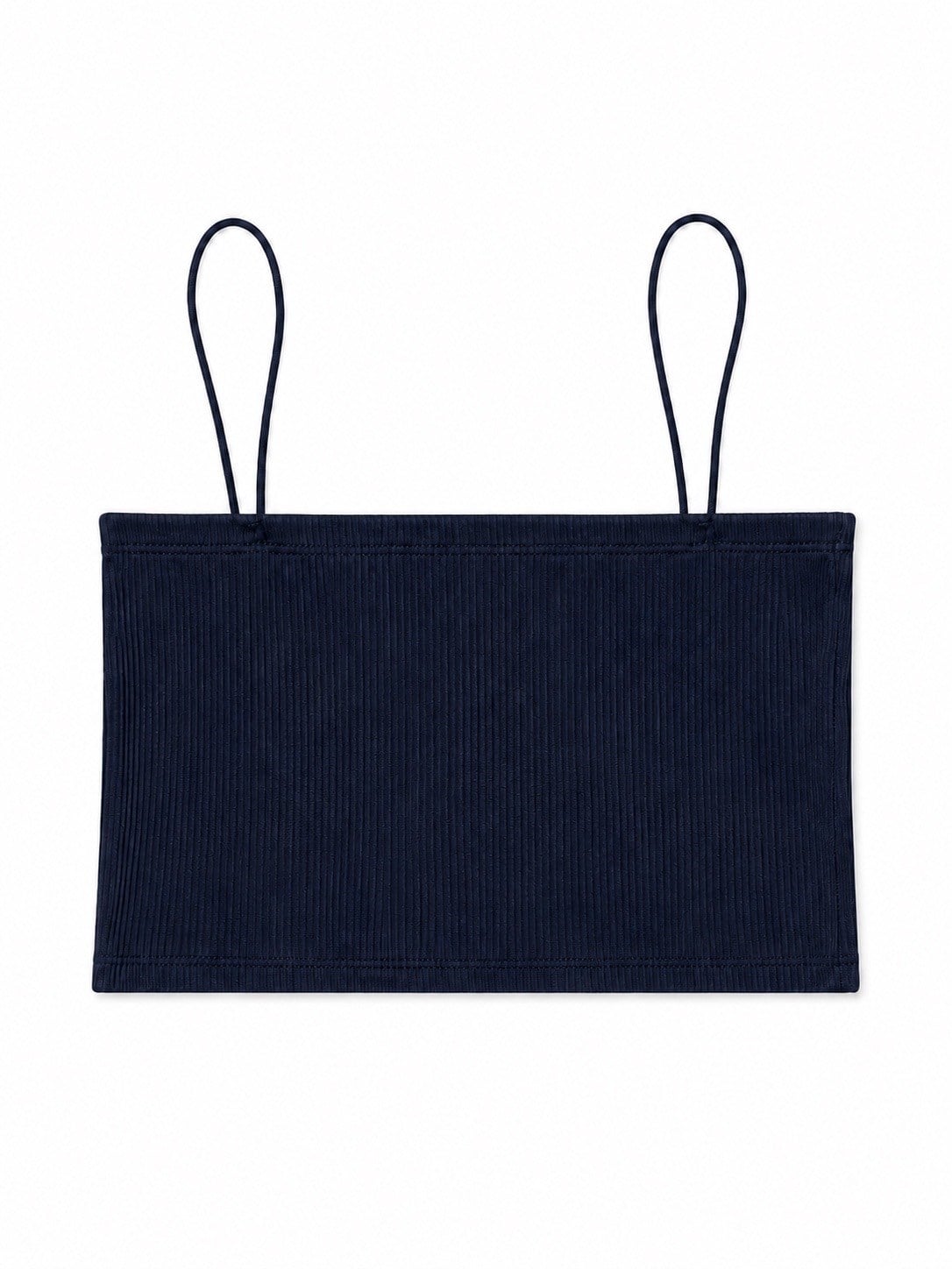 Nişantaşı Butik SPAGETTİ ASKI BASİC CROP LACİVERT