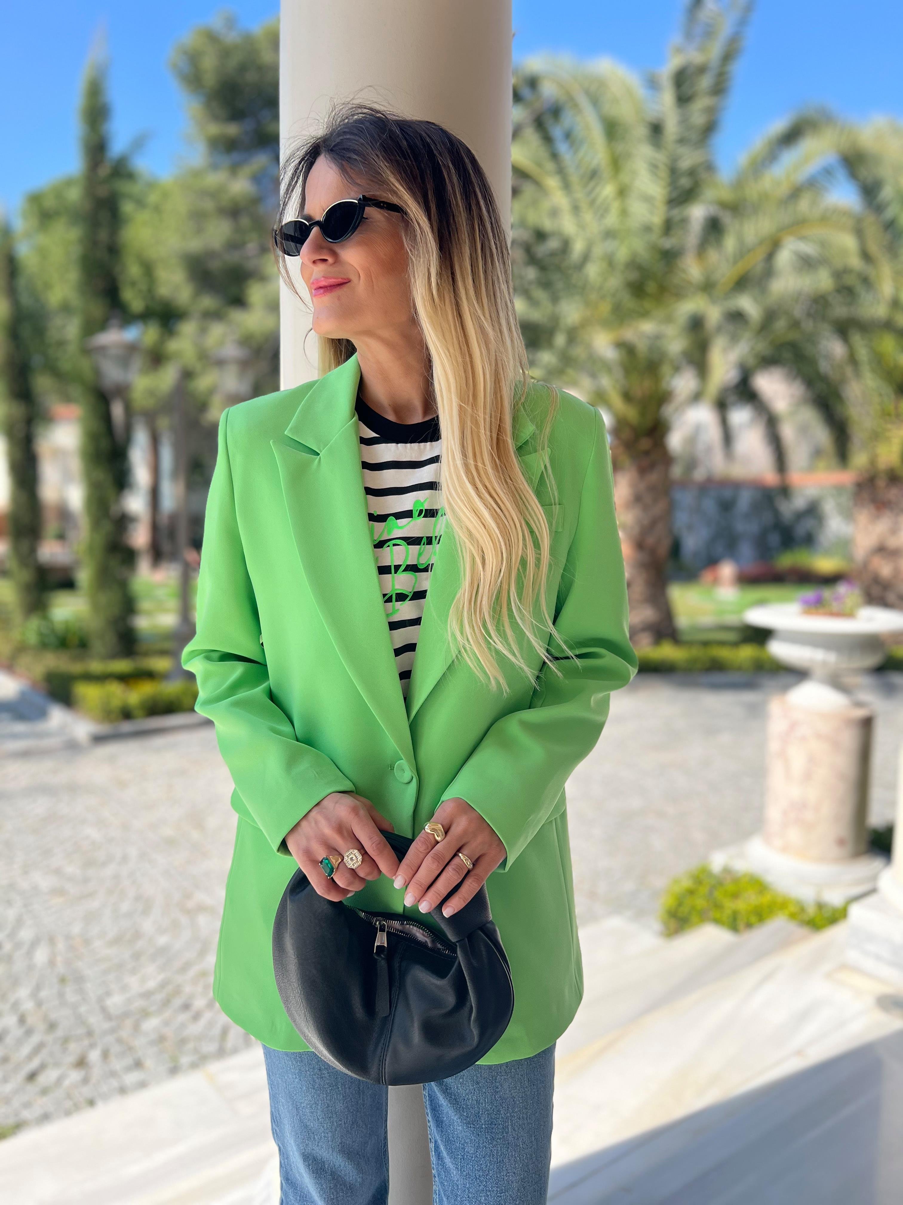 TEK DÜĞME DETAY BLAZER YEŞİL · 4