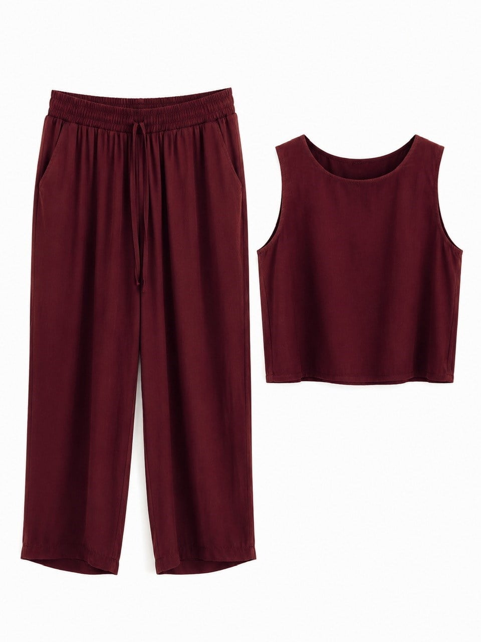Nişantaşı Butik TİRİL PANTOLON BLUZ TAKIM MÜRDÜM