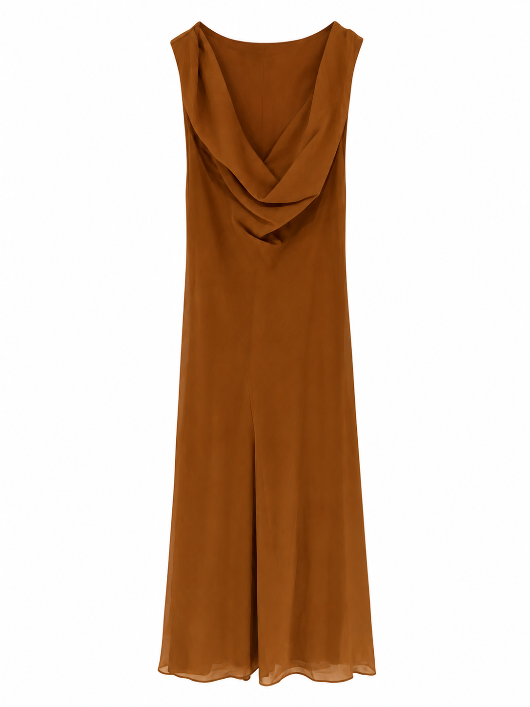 Nişantaşı Butik YAKA DETAY ASTARLI BRONZ KAHVE ELBİSE