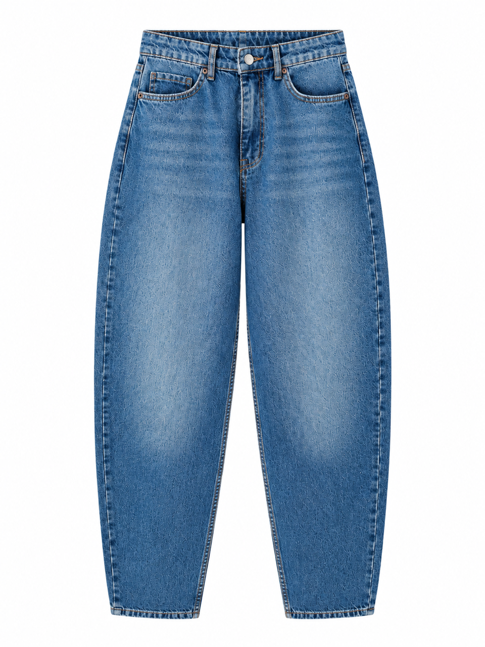 Nişantaşı Butik YIKAMALI MAVİ BALON MOM JEAN
