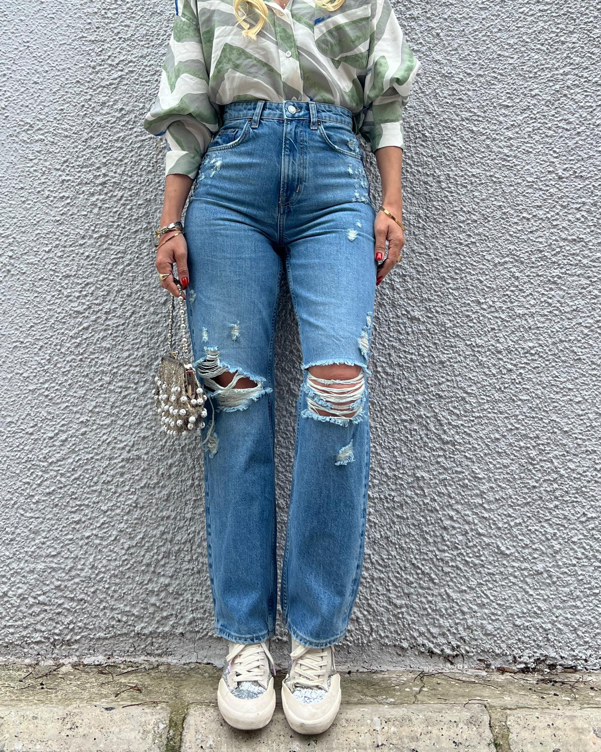 YIRTIK DETAY STRAİGHT FİT JEAN · 2