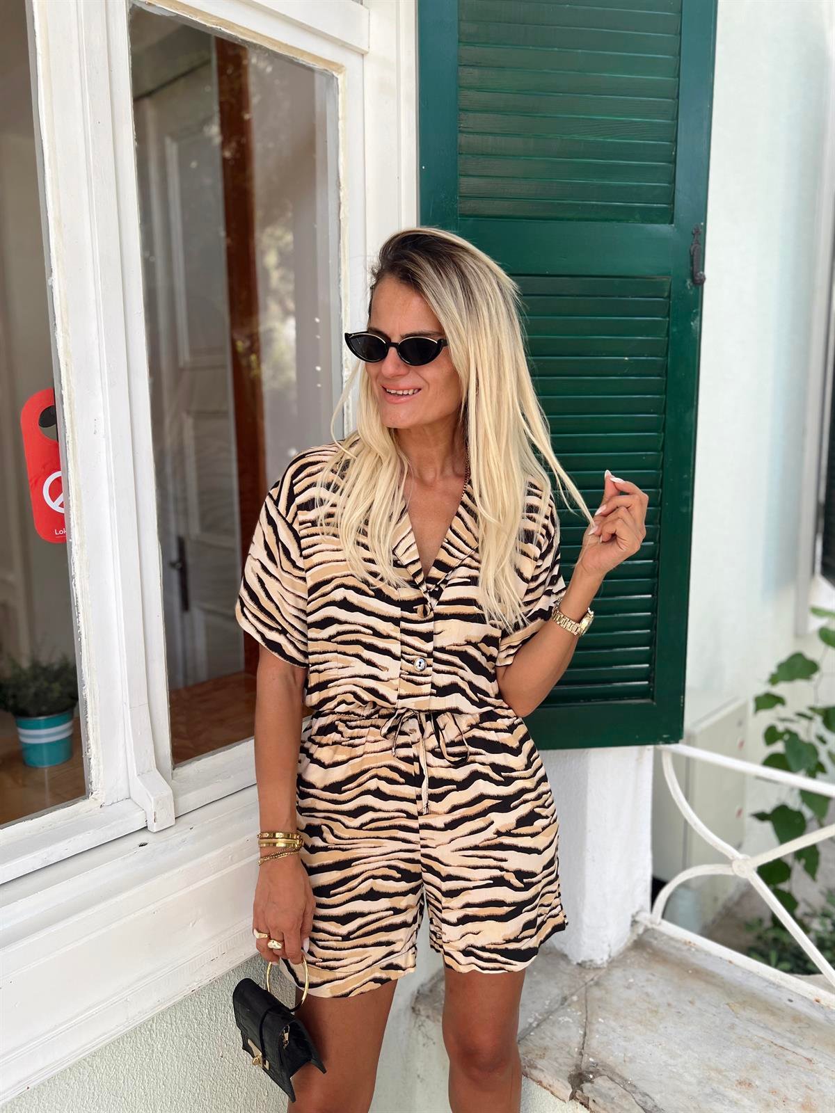 Nişantaşı Butik ZEBRA DESEN PAMUK TULUM