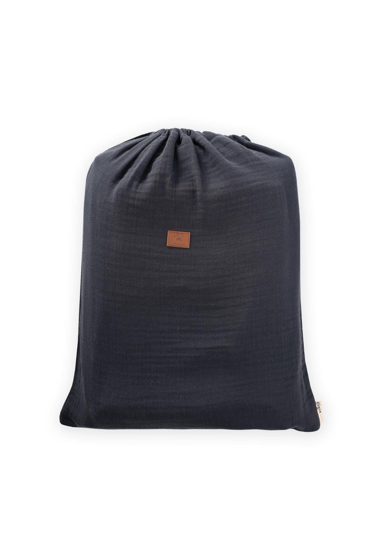 CigitKeseli Müslin Nevresim Takımı 100X135 cm +/ - 3cm Çarşaf 120X150 Yastık 35X45 cm FÜME