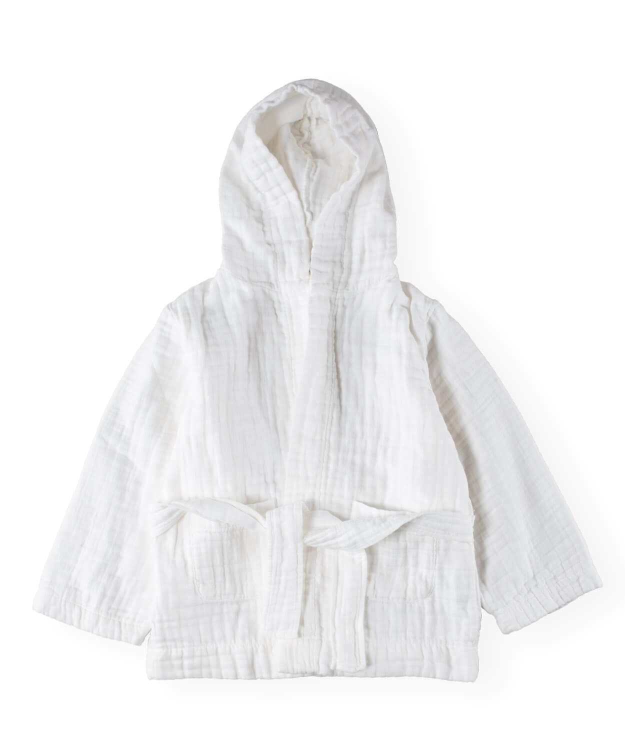 100306 - 5001CigitÇift Kat Müslin Çocuk Bornoz 2-9 Yaş EKRU