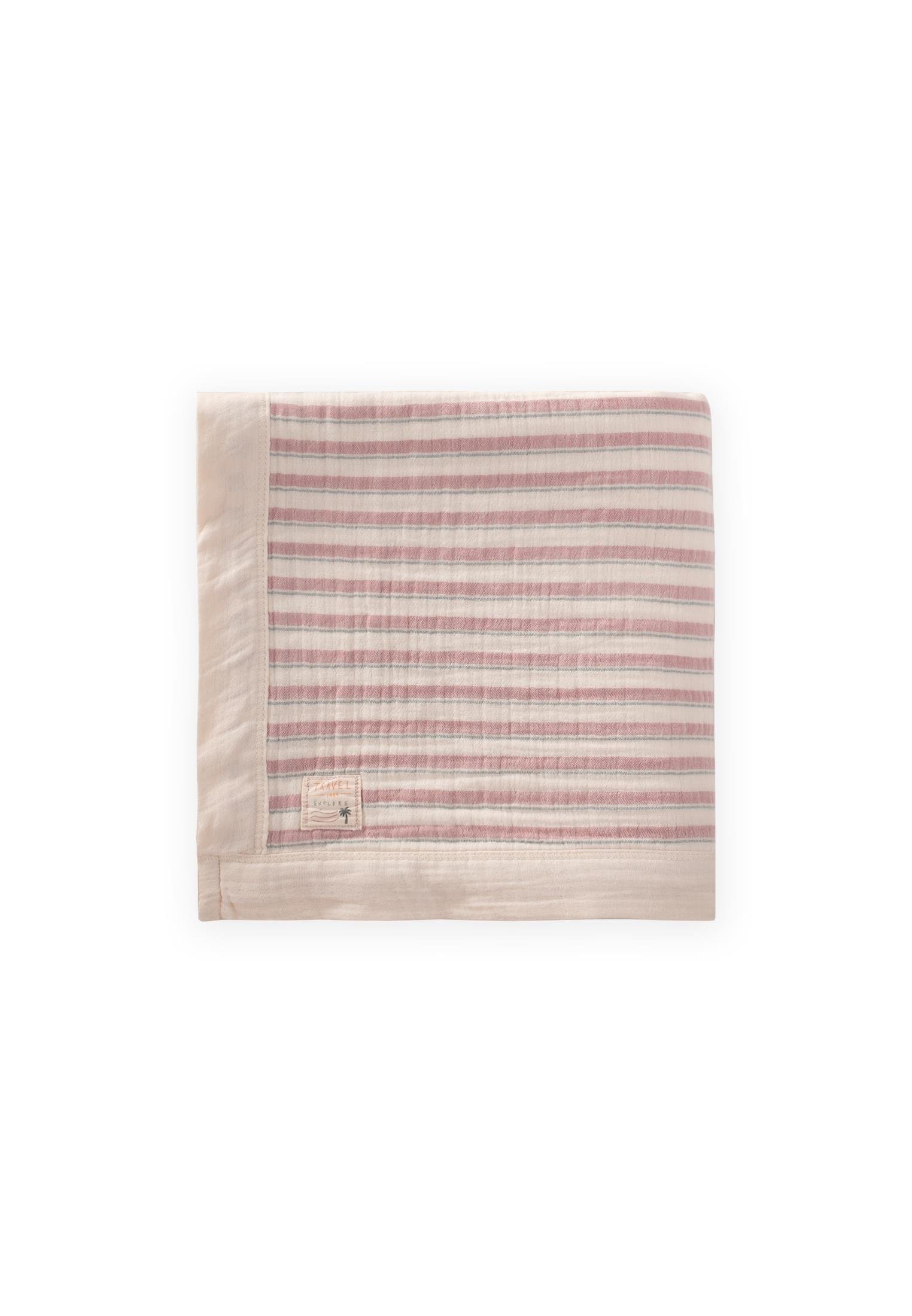 CigitKalın Biyeli Çift Kat Ham Battaniye 85X90 Cm MİNTYEŞİLİ-GÜLKURUSU