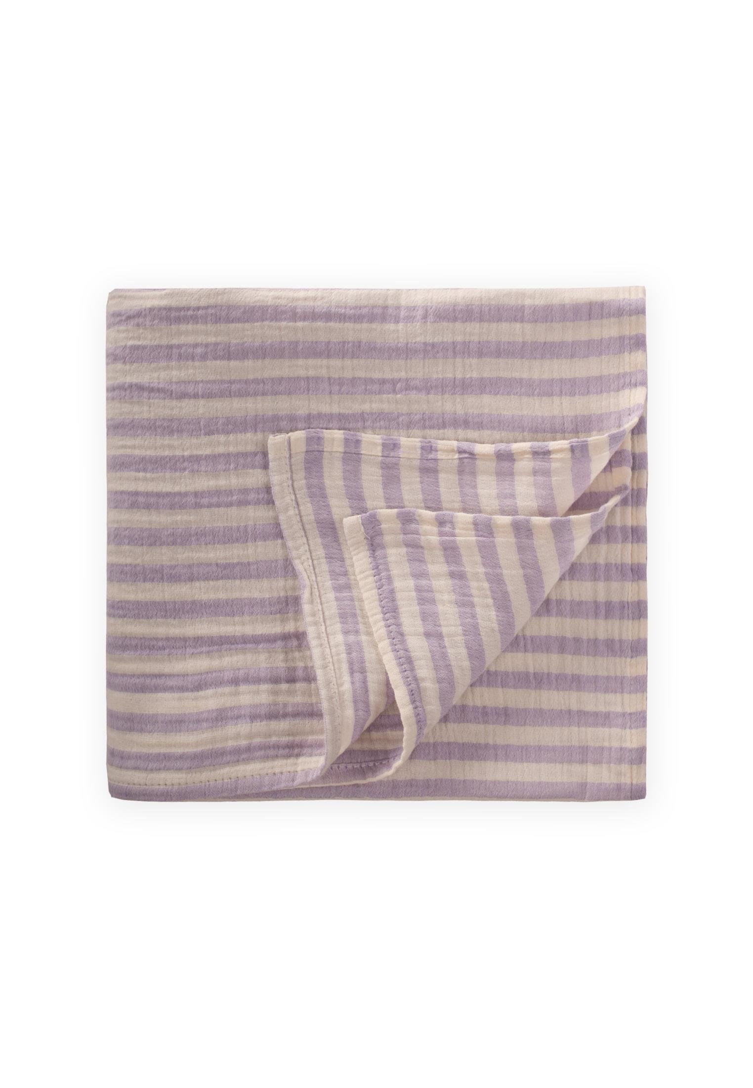 CigitNaturel Battaniye 90X100Cm LİLA KLN ÇİZGİ