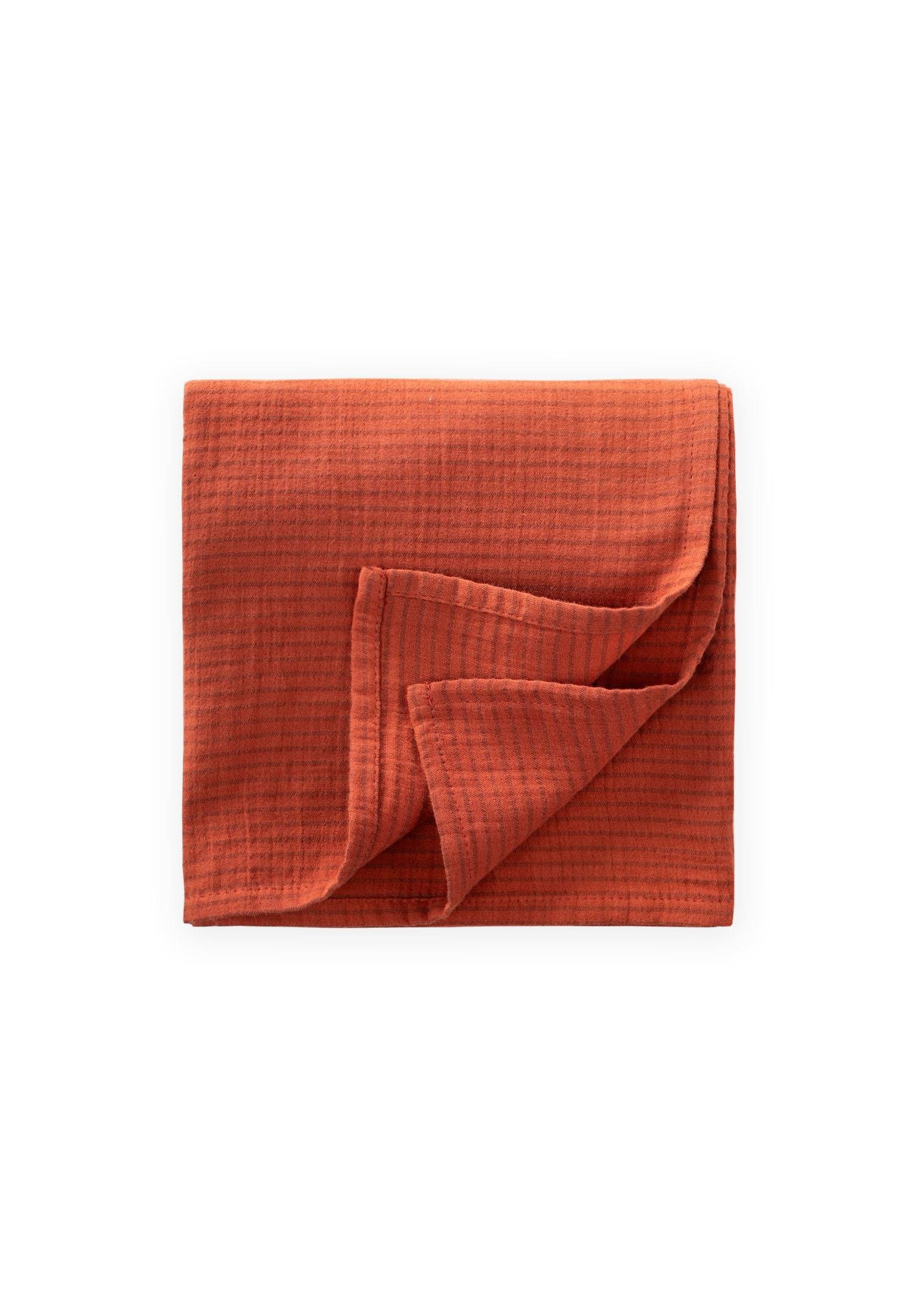 CigitNaturel Battaniye 90X100Cm RUST İNCE ÇİZGİ