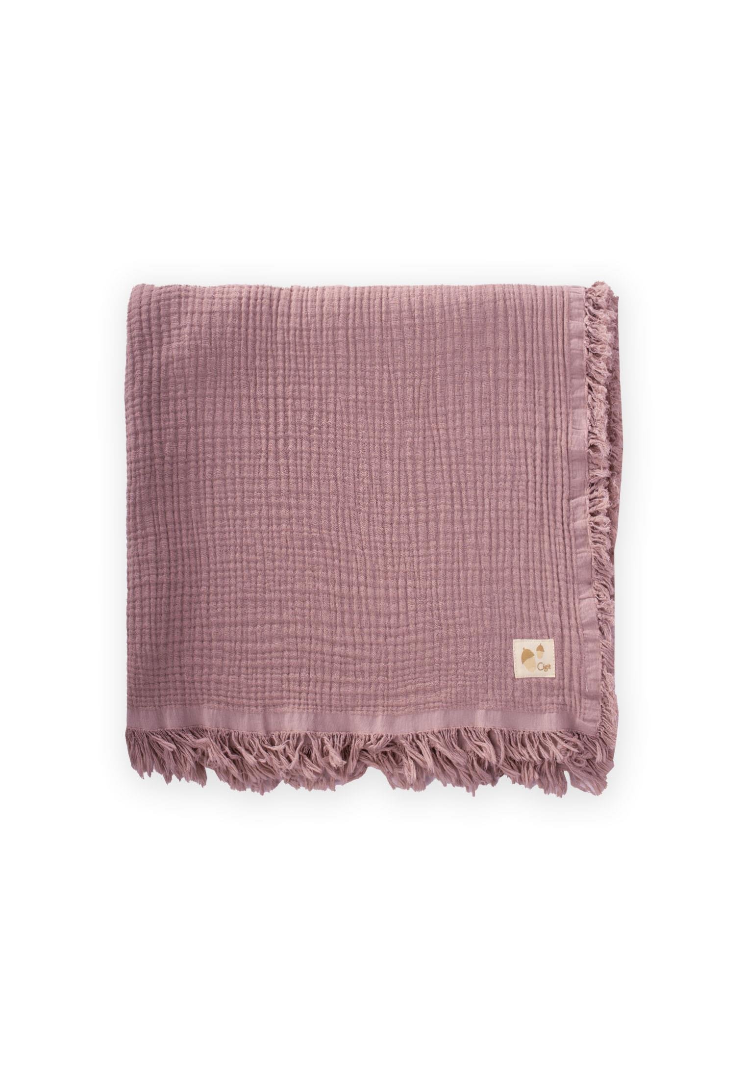 CigitDört Kat K. Püsküllü Battaniye 80X120 Cm BAKIR