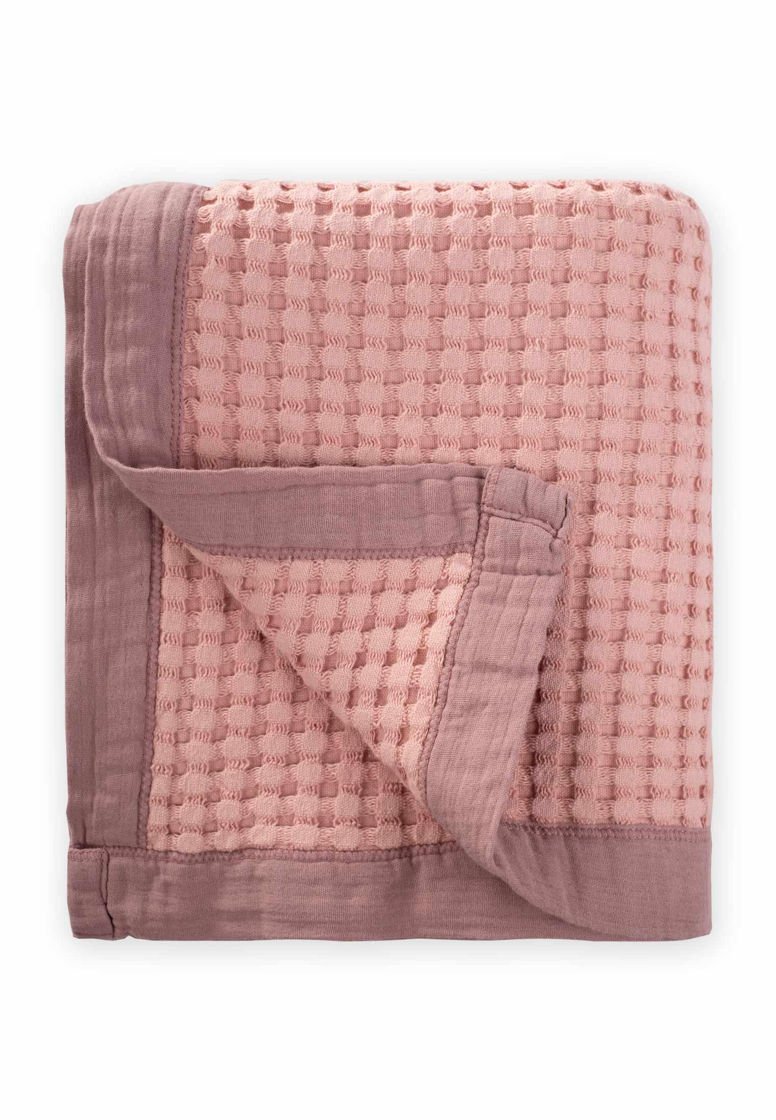 CigitKalın Biyeli Pike Battaniye 85X100 Cm PUDRA PEMBE