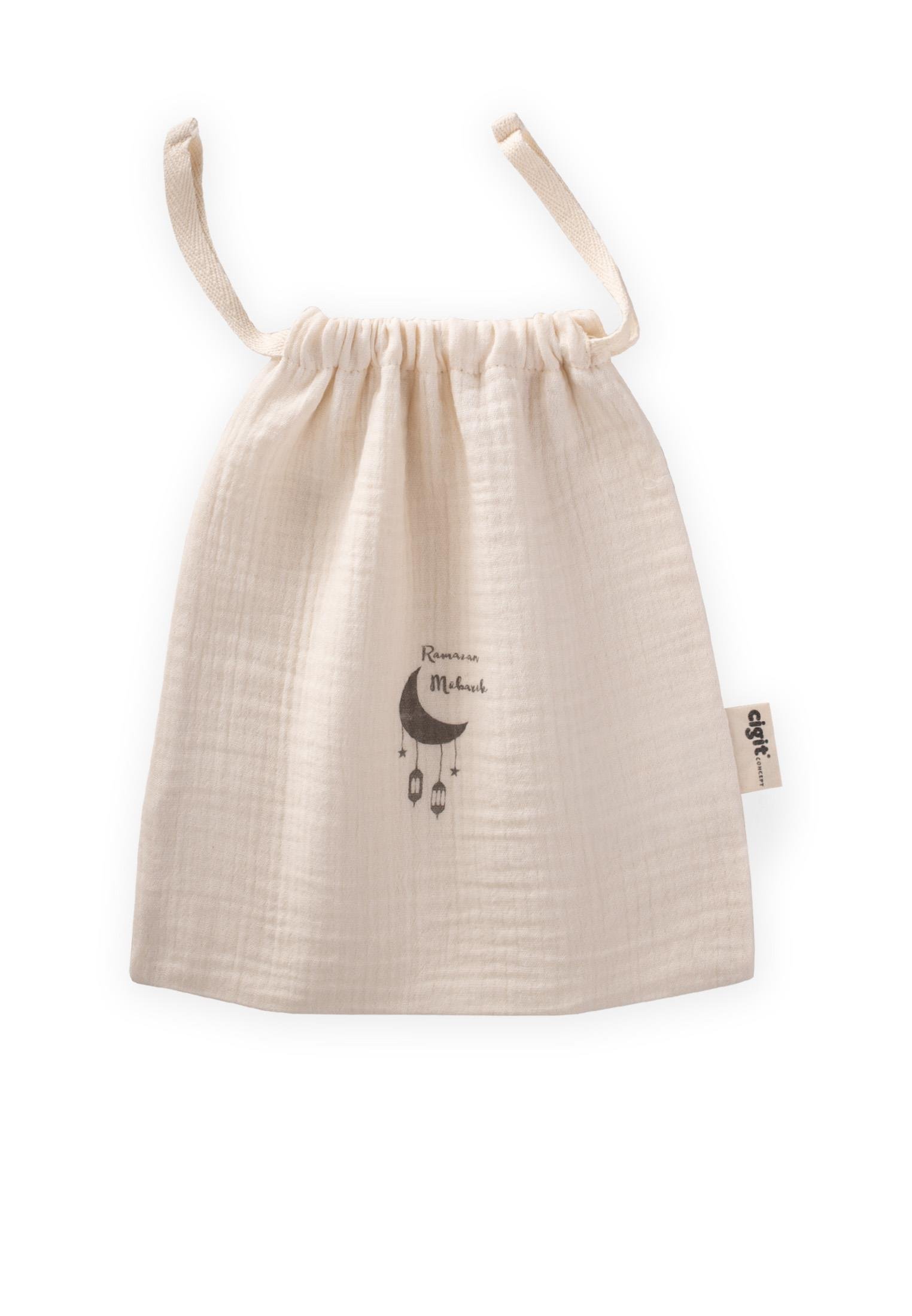 CigitOrganik Ramazan Müslin Kese 25X30 Cm NATUREL