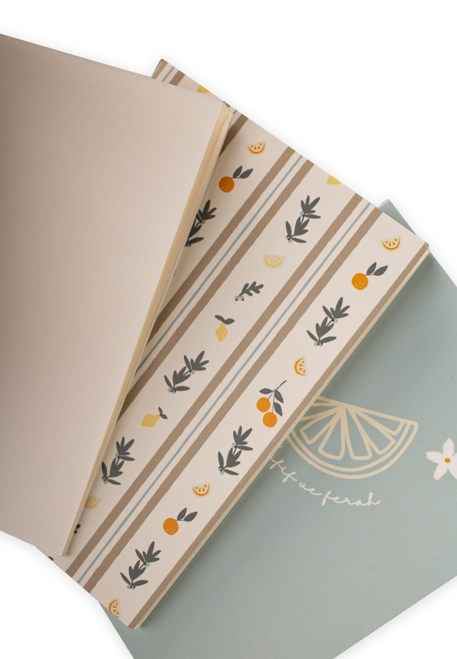 CigitÜçlü Blok Not Meyve Temalı