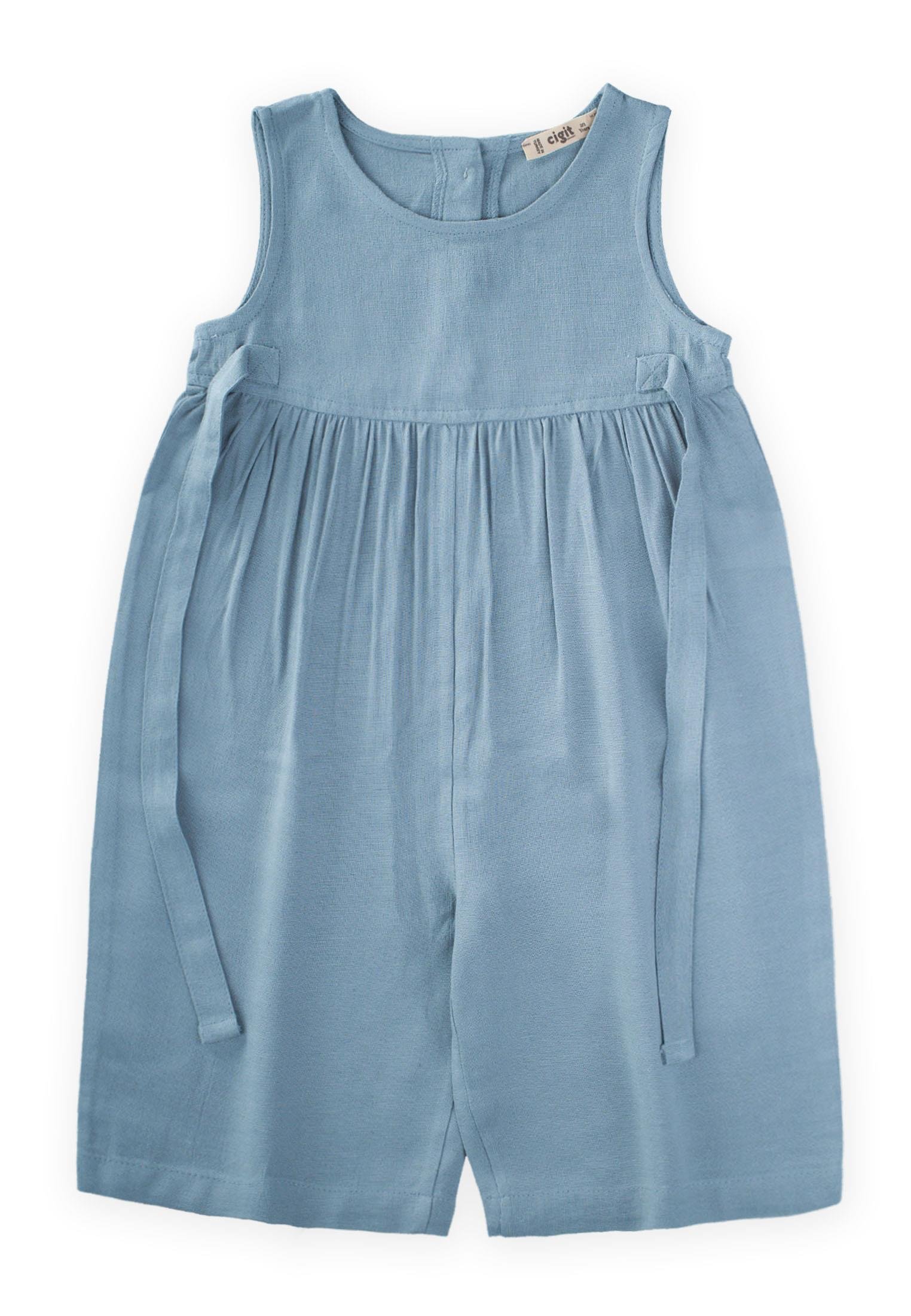 CigitKolsuz Bağcıklı Tulum 2-7 Yaş MAVİ