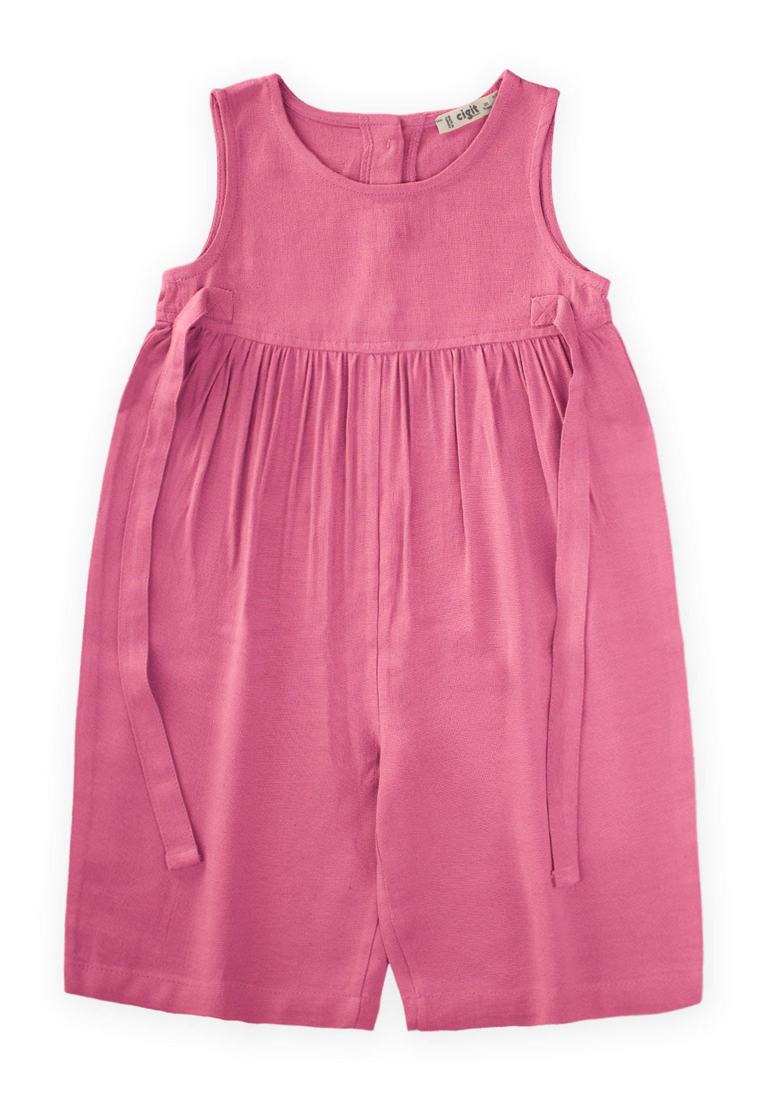 CigitKolsuz Bağcıklı Tulum 2-7 Yaş PEMBE