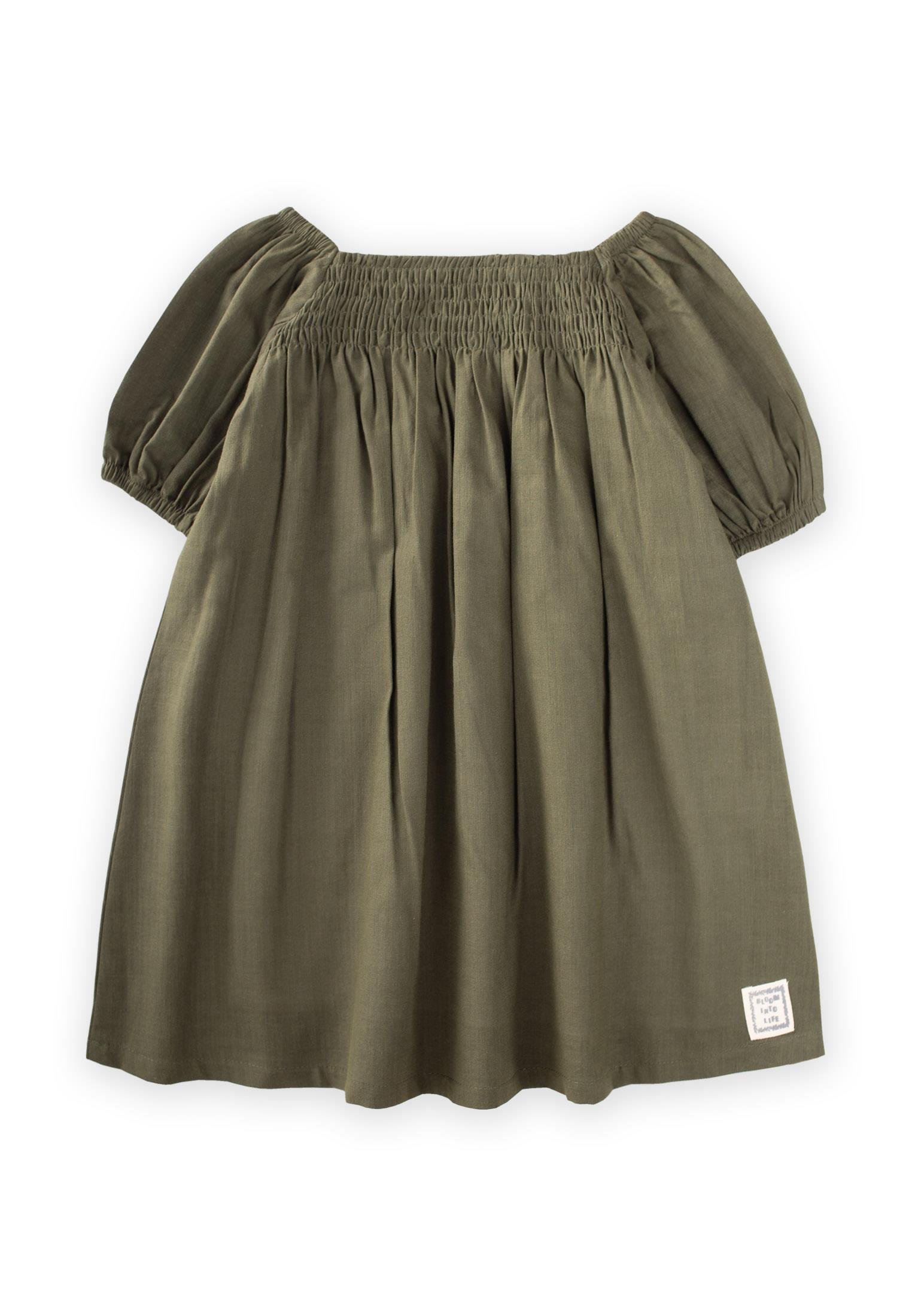 CigitSıra Lastikli Elbise 2-7 Yaş HAKİ YEŞİL