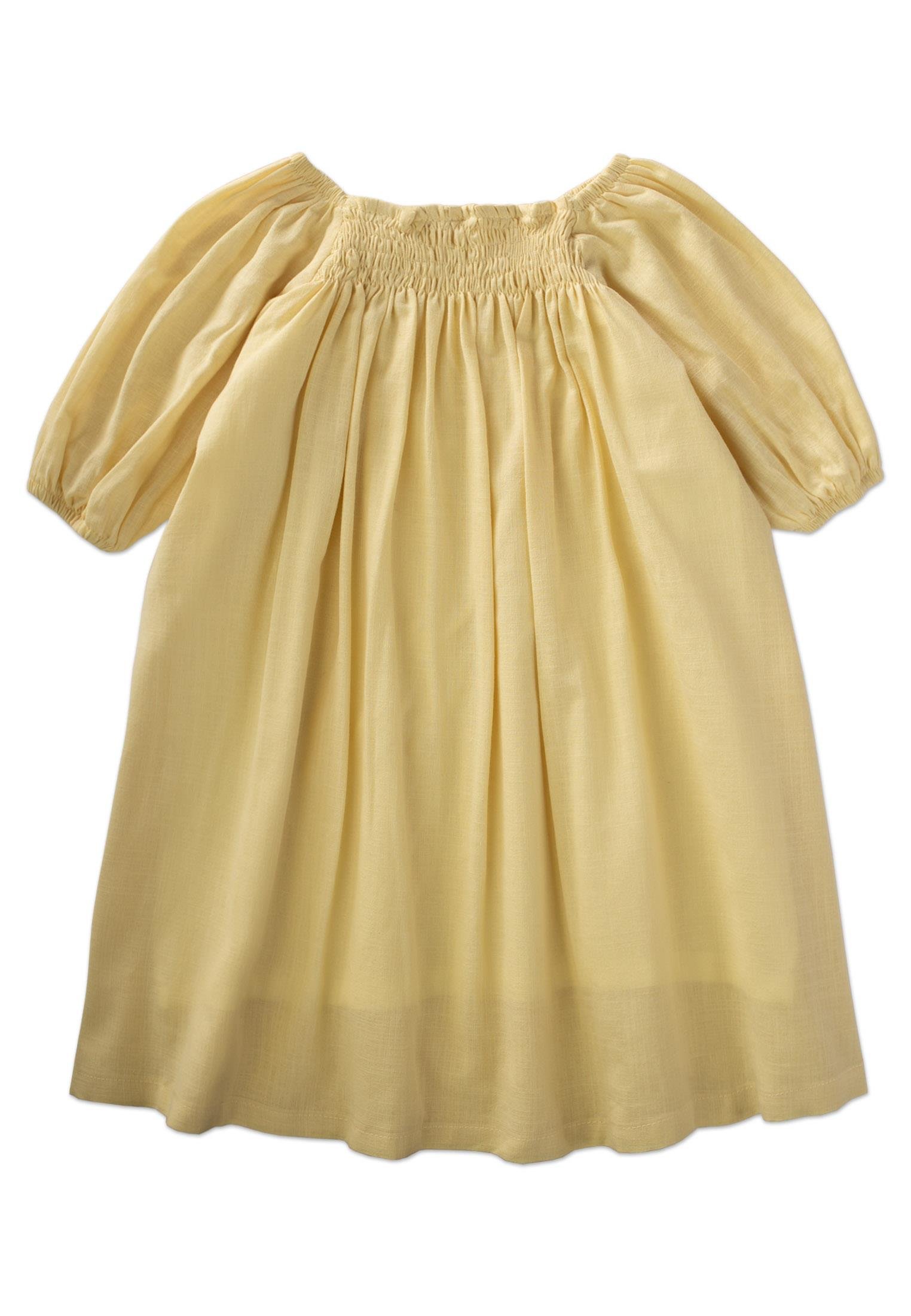 CigitSıra Lastikli Elbise 2-7 Yaş SARI