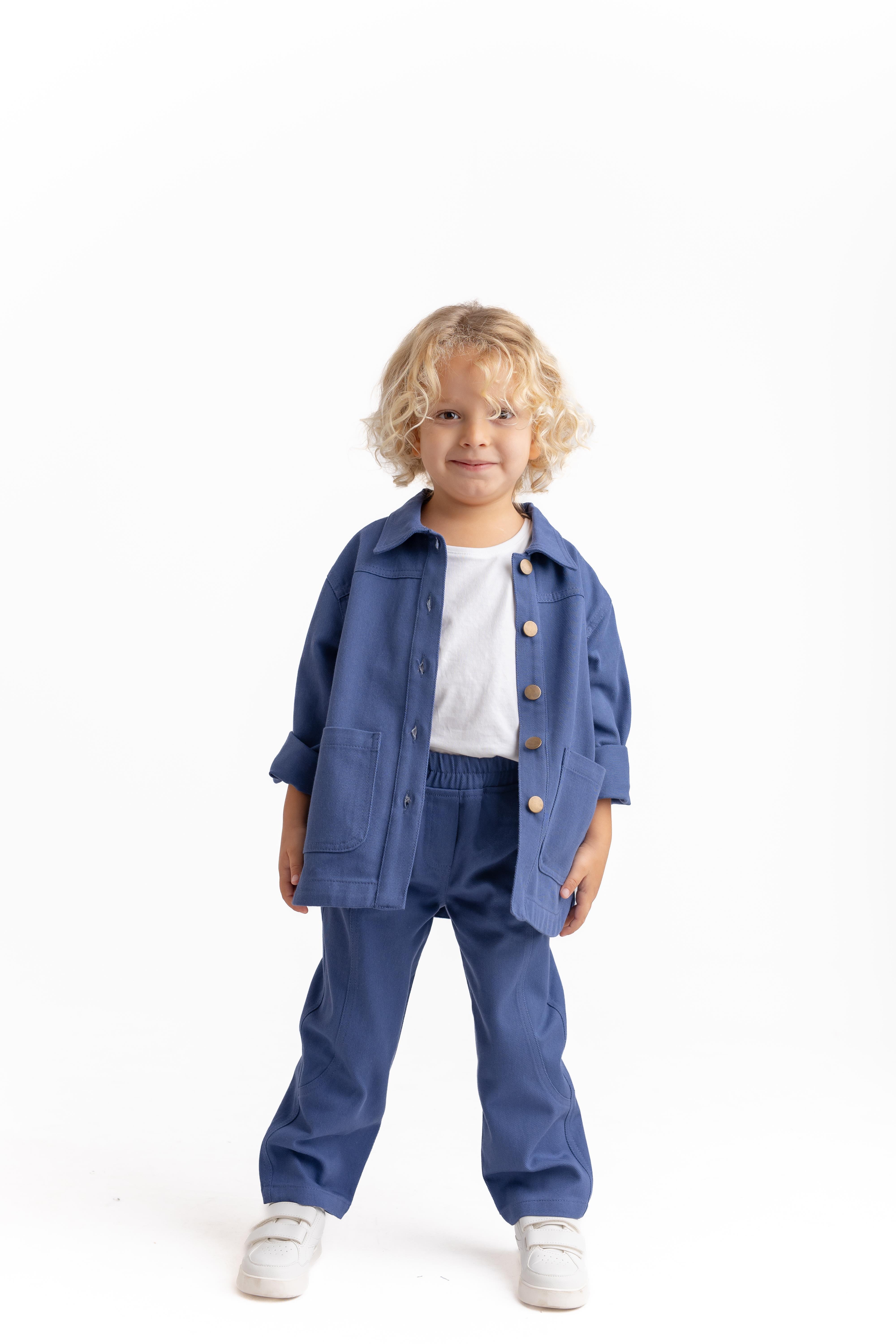 CigitGabardin Pantolon 2-7 Yaş İNDİGO MAVİ