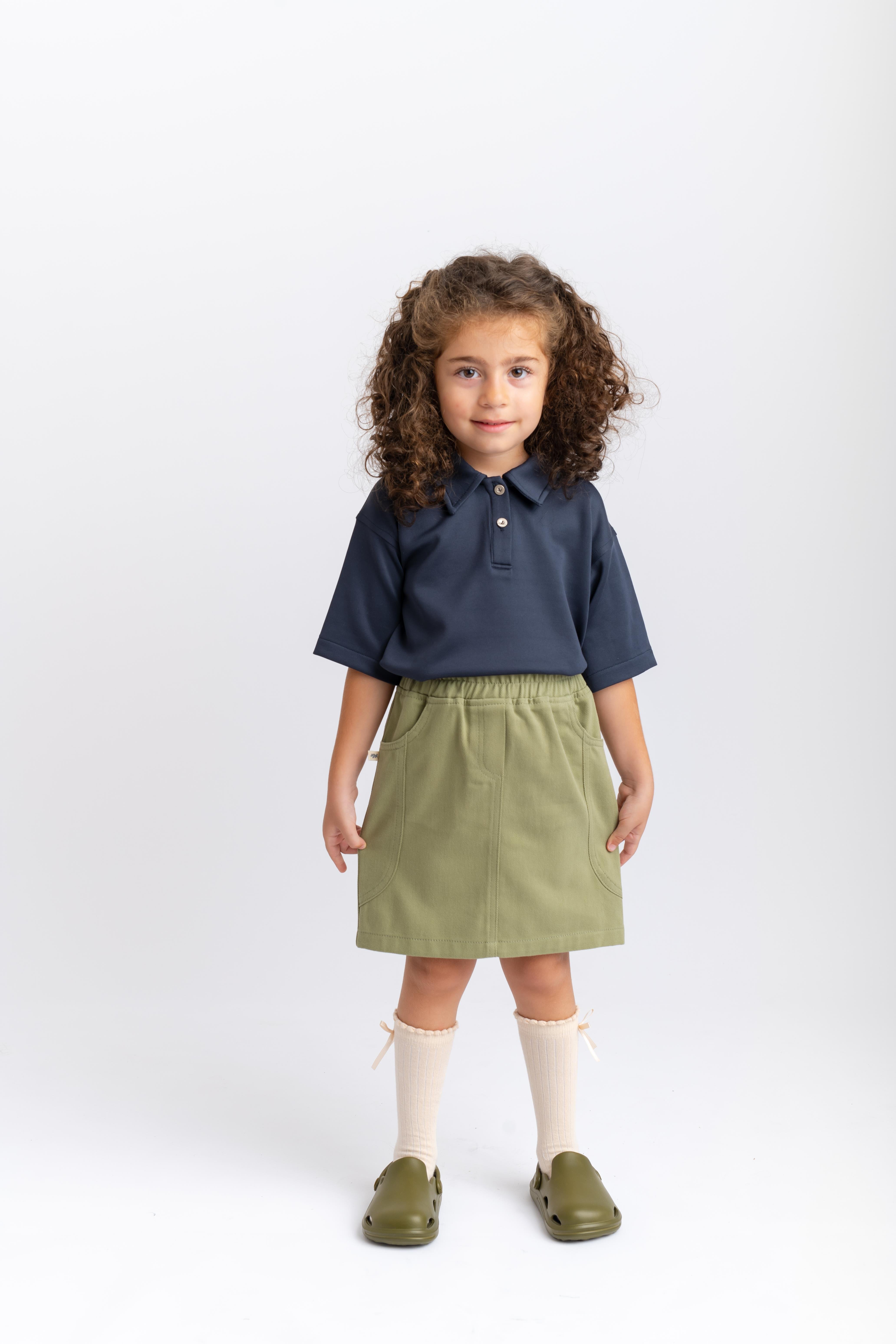 CigitGabardin Etek 2-7 Yaş OLİVE