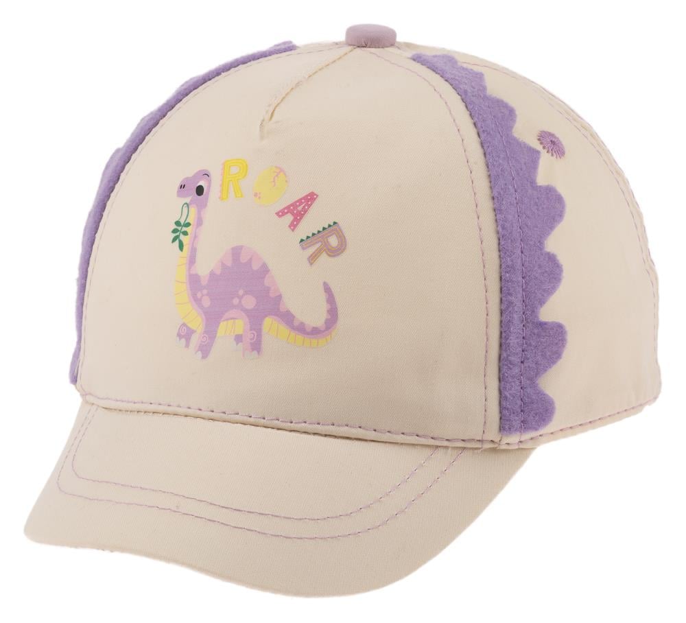 CigitDinozor Baskılı Kız Şapka 0-18 Ay SARI