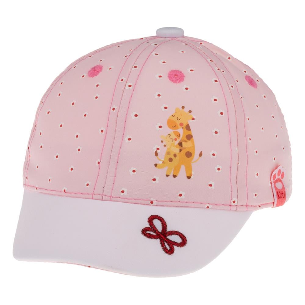 CigitZürafa Baskılı Kız Şapka 0-18 Ay PEMBE