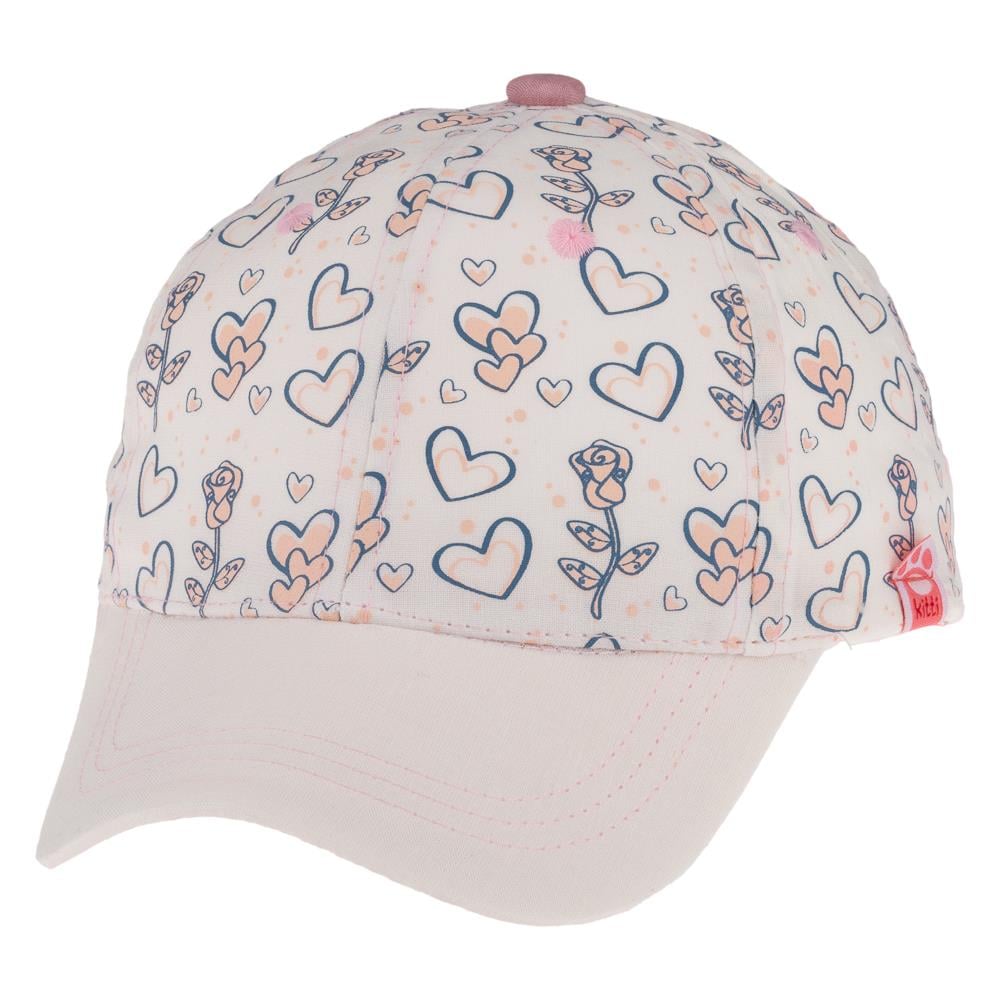 CigitKalp Baskılı Kız Şapka 1-3 Yaş BEYAZ