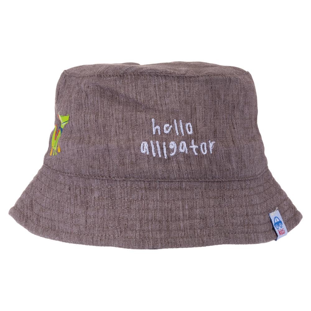 CigitTimsah Baskılı Erkek Fötr Şapka 1-3 Yaş TOPRAK