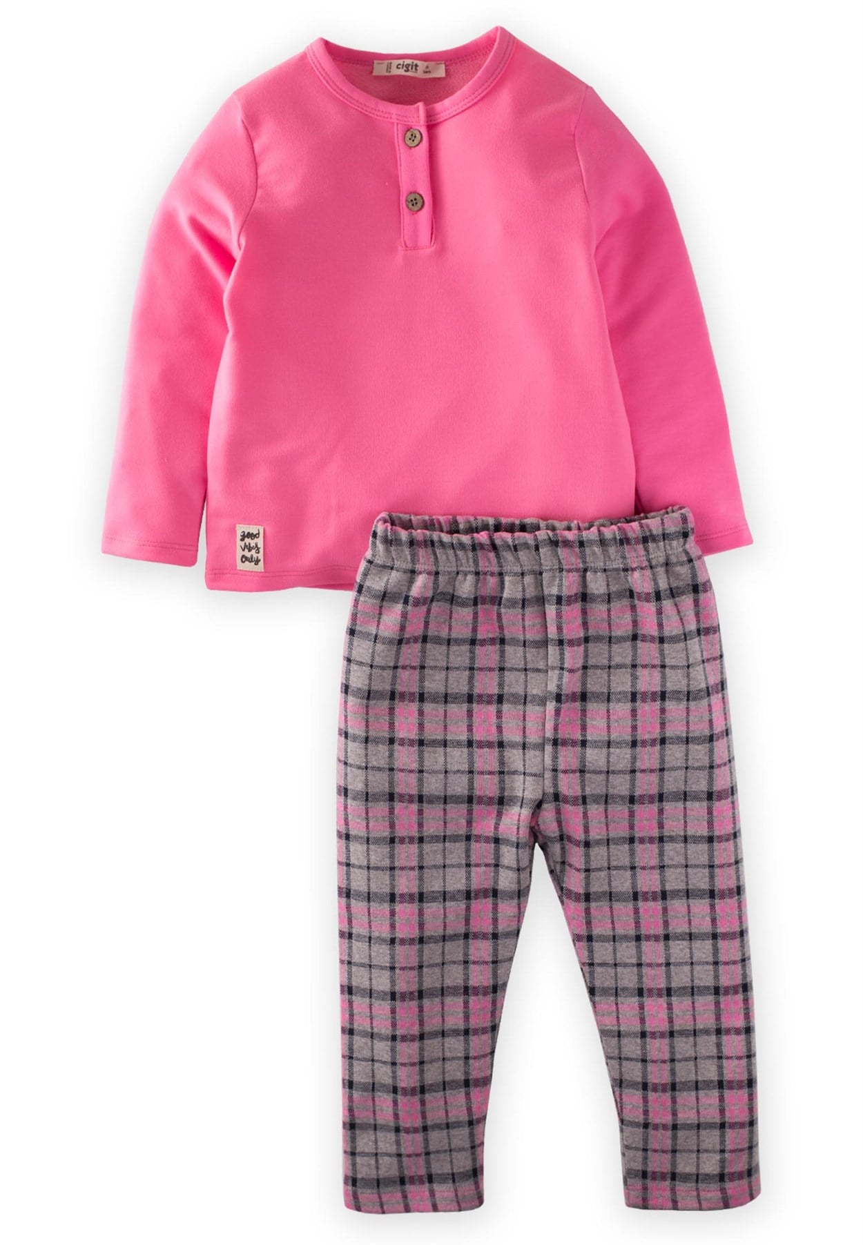 CigitEkose Pijama Takımı 2-8 Yaş PEMBE