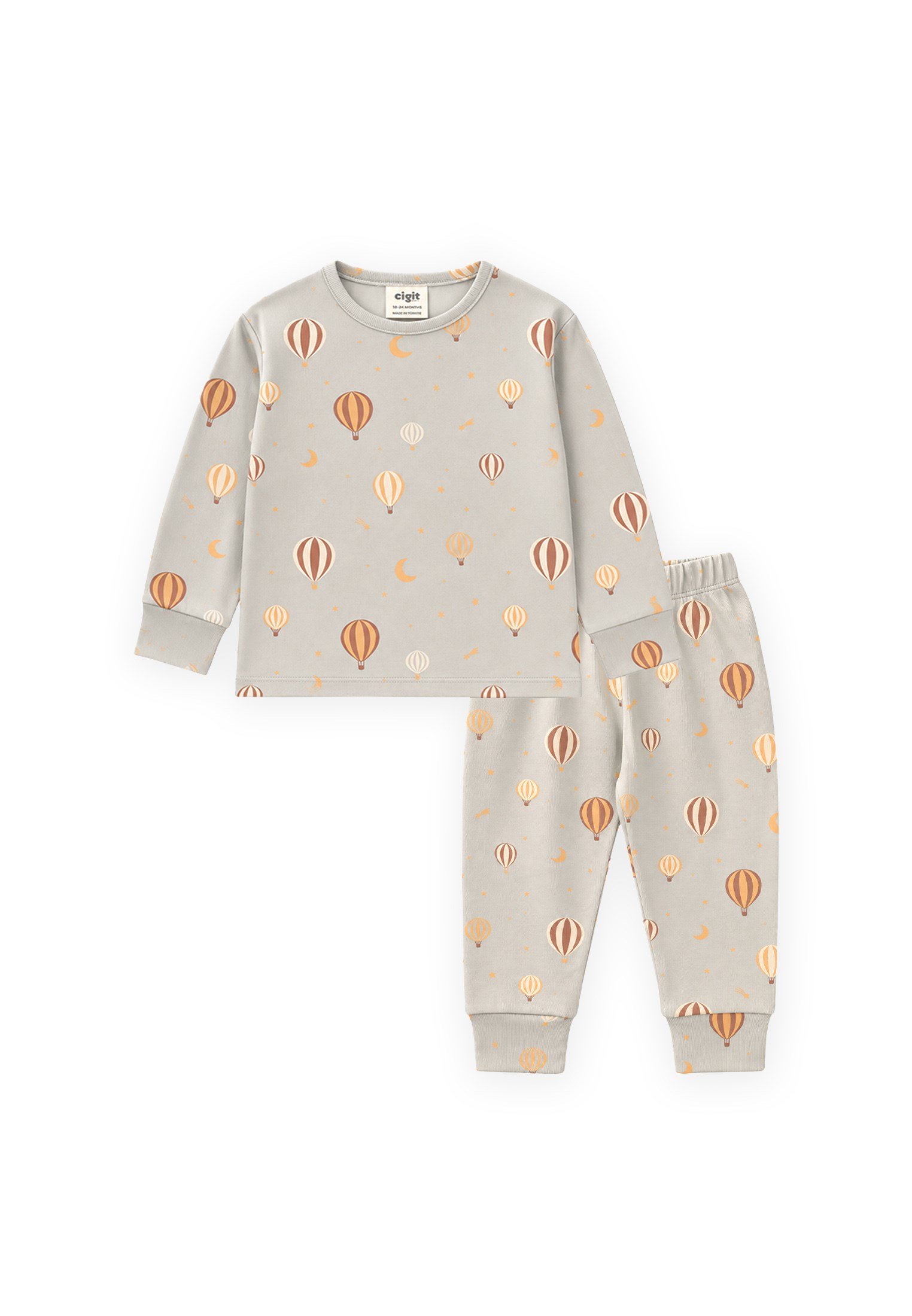CigitDesenli Mevsimlik Pijama Takımı 1-7 Yaş MİNT YEŞİLİ