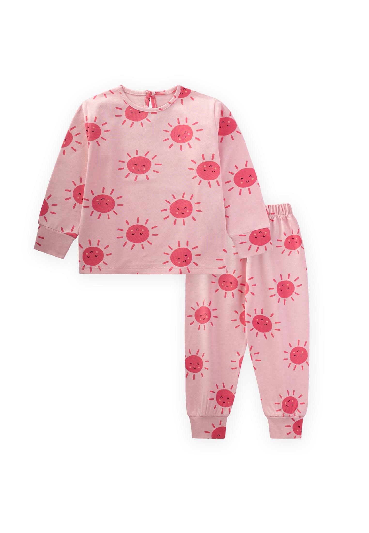 CigitDesenli Pijama Takım 2-10 Yaş GÜNEŞ DESEN