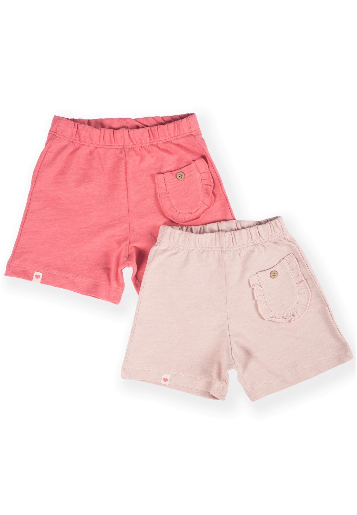 61970 - 5242CigitCep Fırfırlı Şort 1-5 yaş PUDRA-MERCAN 