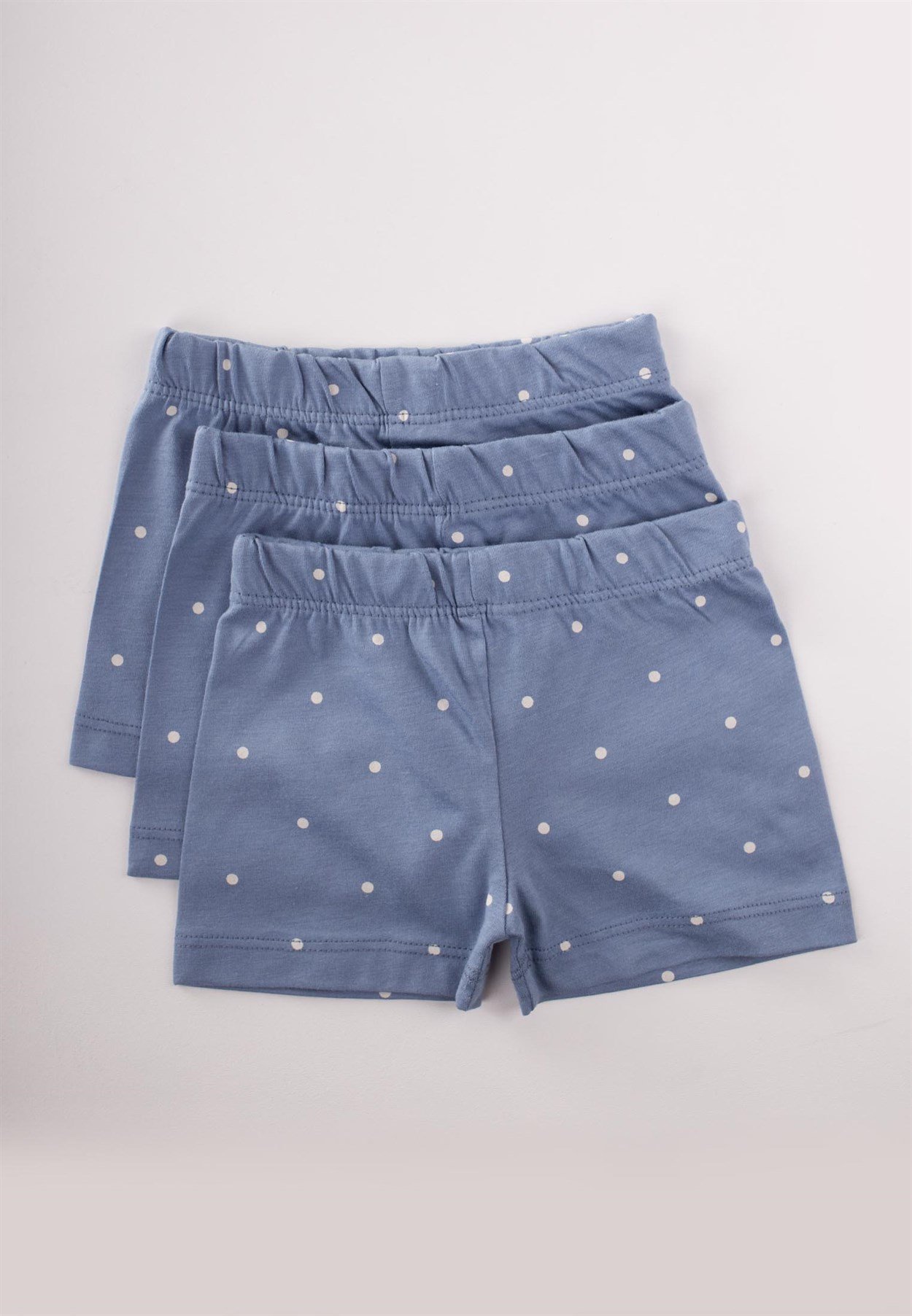 CigitÜçlü Kız Boxer Set 2-9 yaş MAVİ BEYAZPUANTİYE