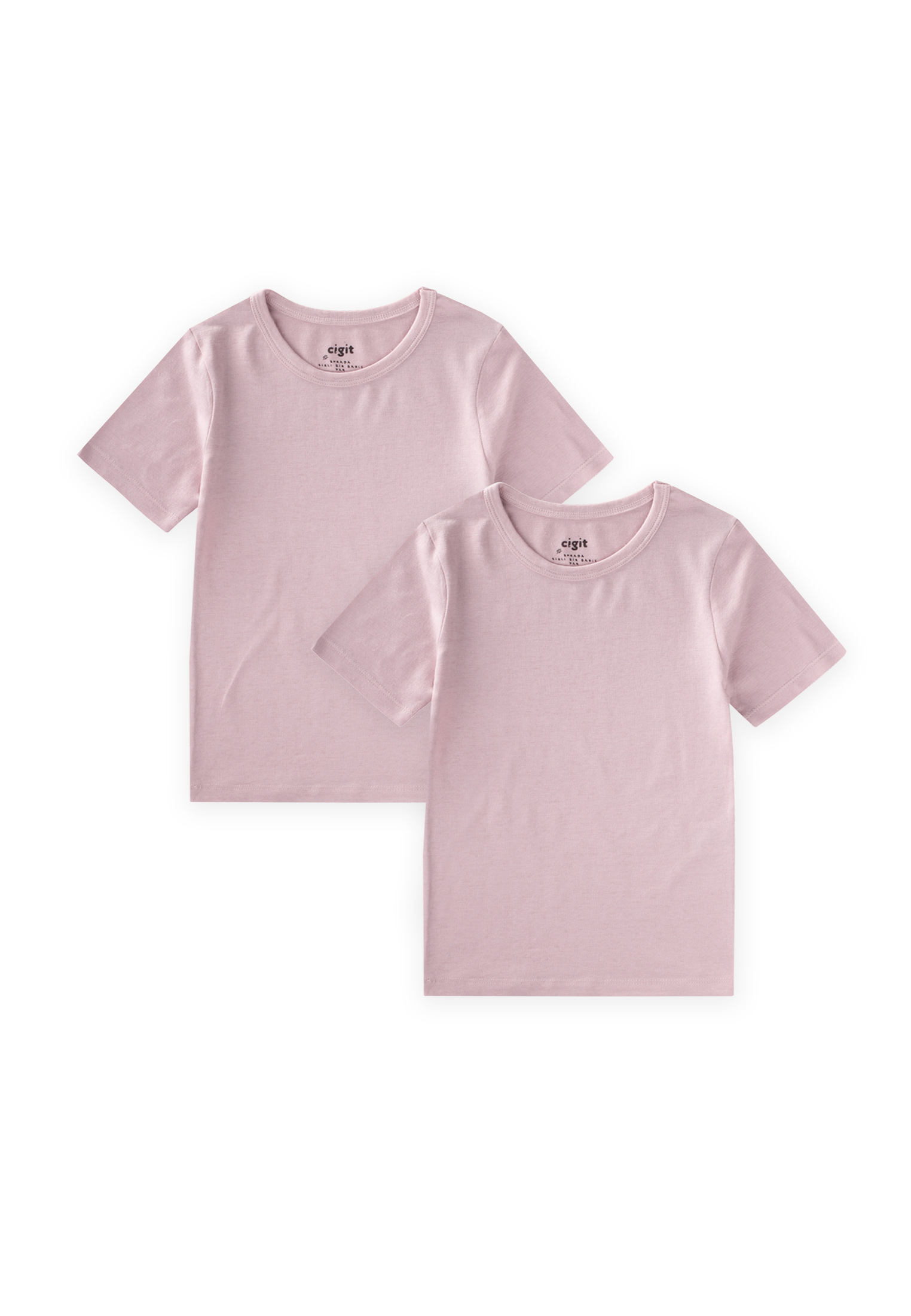 Cigitİkili Kısa Kollu  Atlet 2-9 Yaş PUDRA