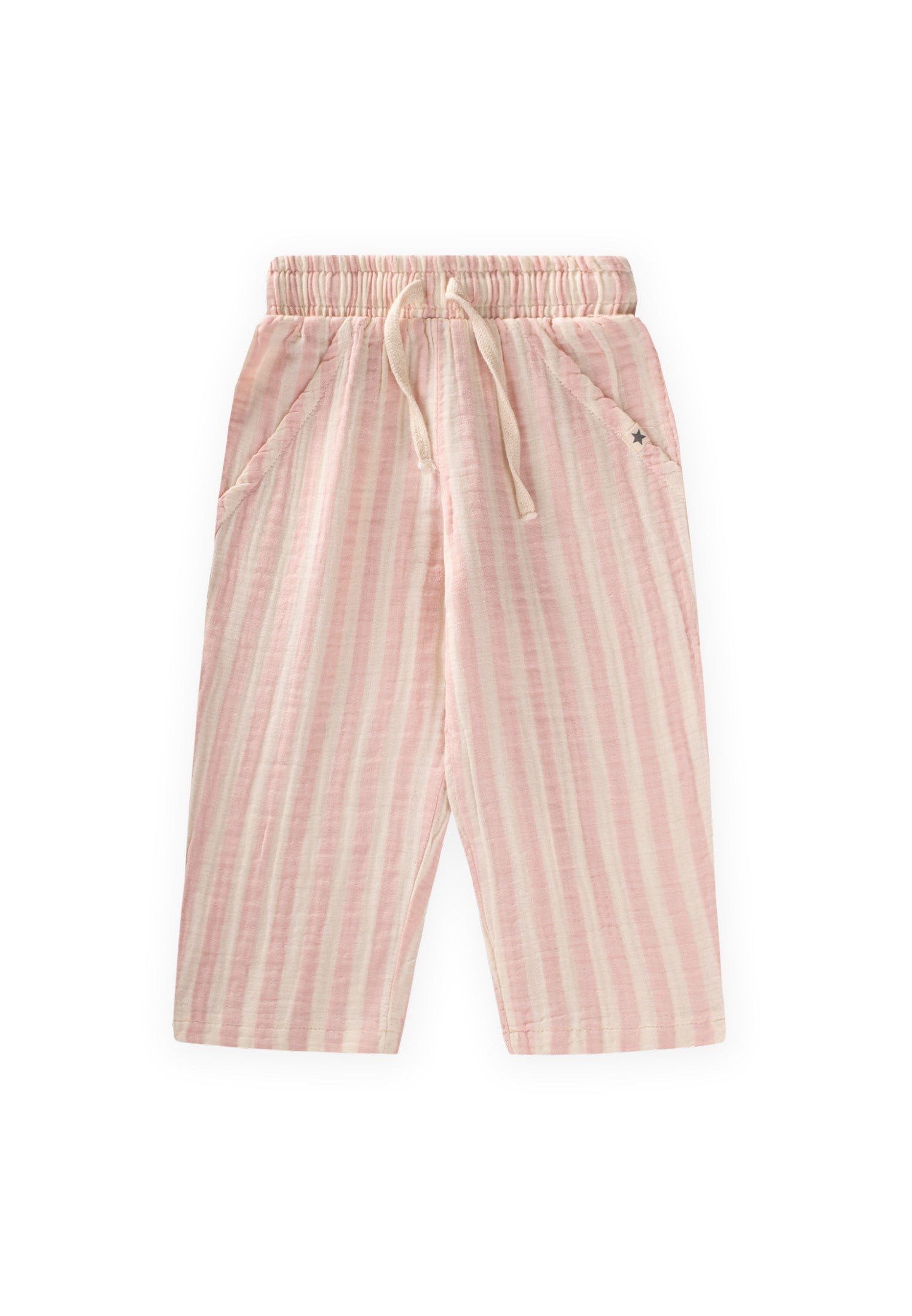CigitMüslin Pantolon 1-10 Yaş PEMBE KLN ÇİZG