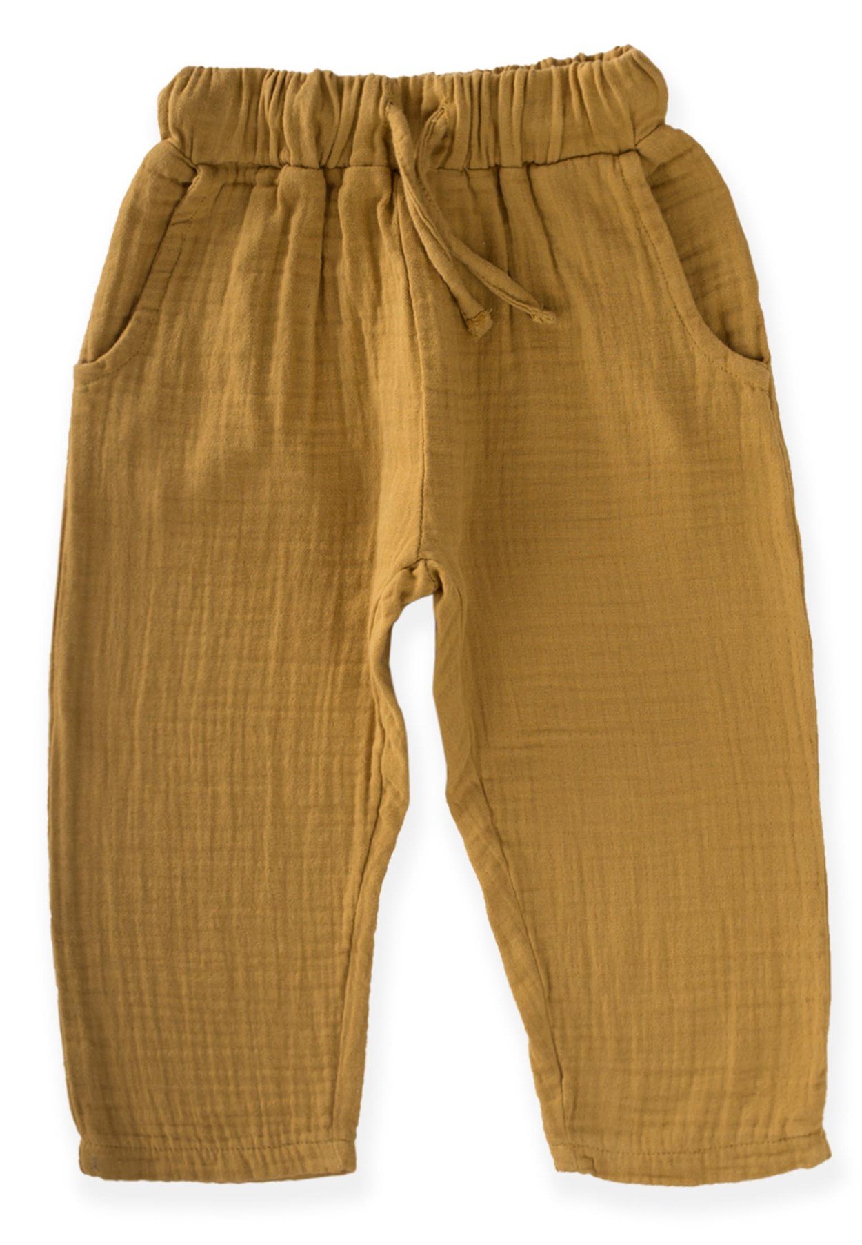 62653 - 5006CigitCepli Geniş Kesim Harlem Pantolon 1-8 Yaş HARDAL SARI 