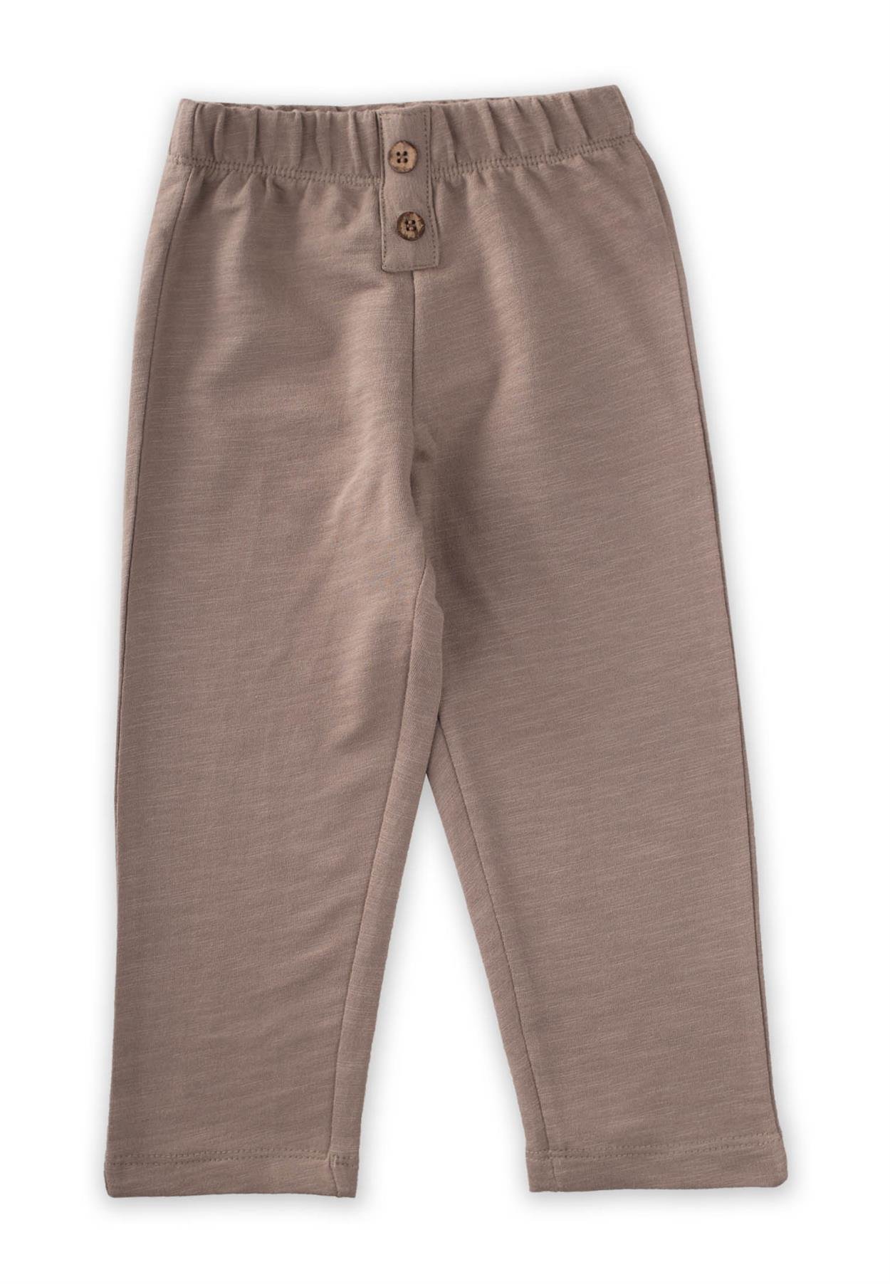 CigitPat Detaylı Örme Pantolon 1-5 Yaş K VİZON