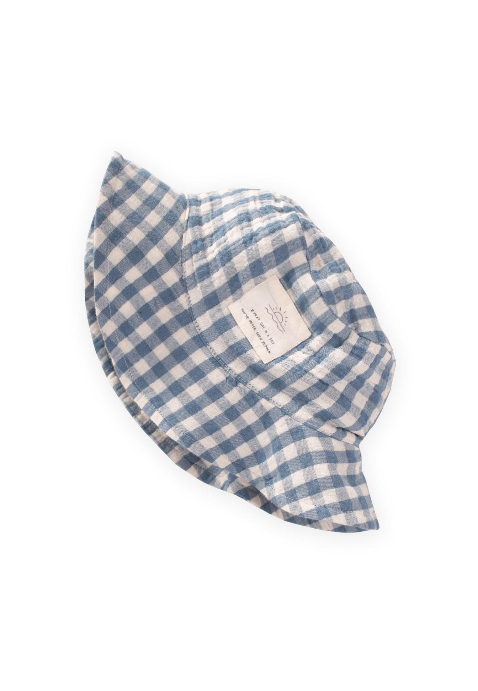 CigitMüslin Fötr Şapka 2-8 Yaş İNDİGO EKOSE