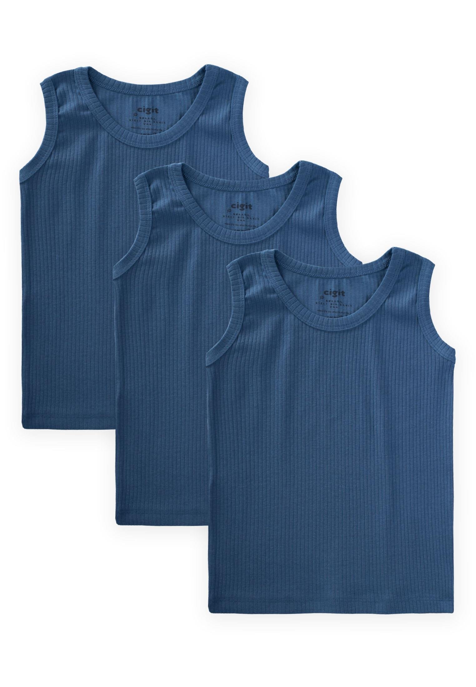 CigitGeniş Askılı Atlet 2-9 Yaş LACİVERT