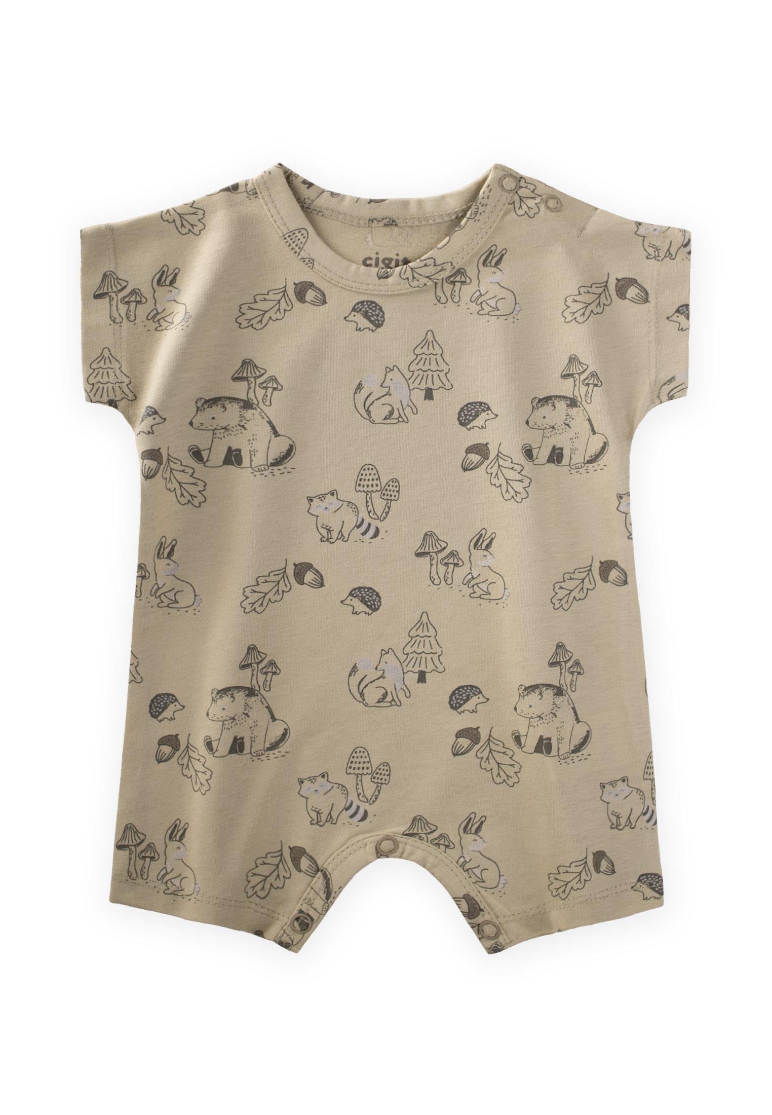 CigitYarasa Kol Desenli Tulum 0-3 Yaş MİNT YEŞİLİ