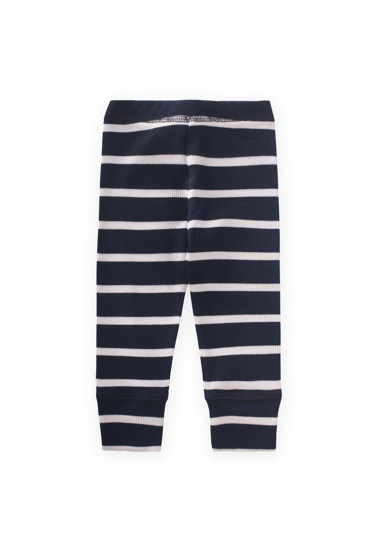 CigitDesenli Karyoka Detaylı Tayt 0-3 Yaş LACİVERT ÇİZGİLİ