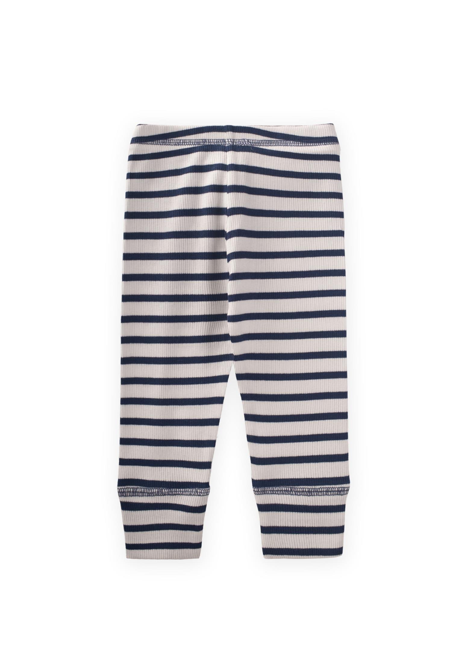 CigitDesenli Karyoka Detaylı Tayt 0-3 Yaş İNDİGO ÇİZGİLİ