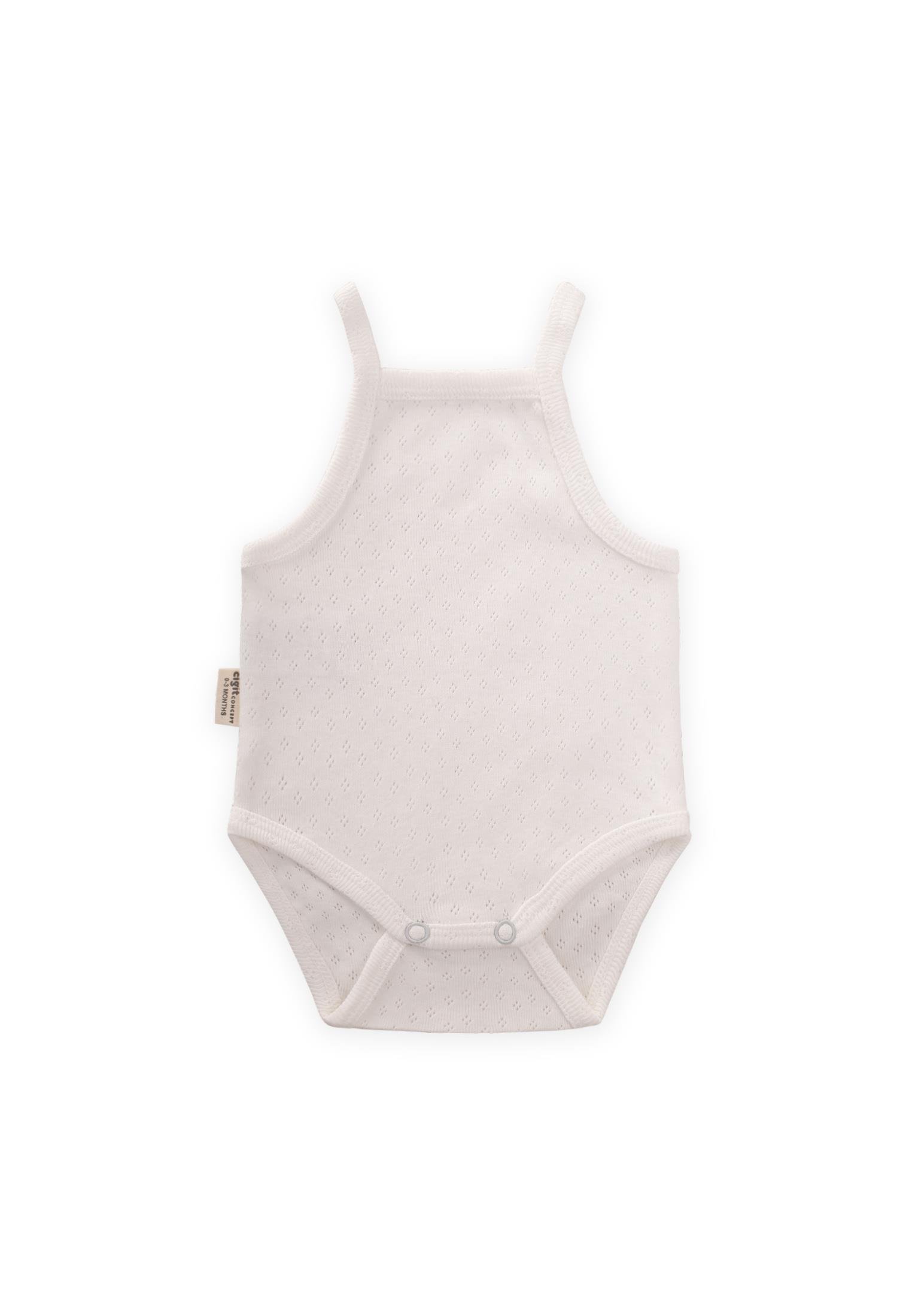 CigitKlimalı Askılı Zıbın 0-3 Yaş KIRIK BEYAZ