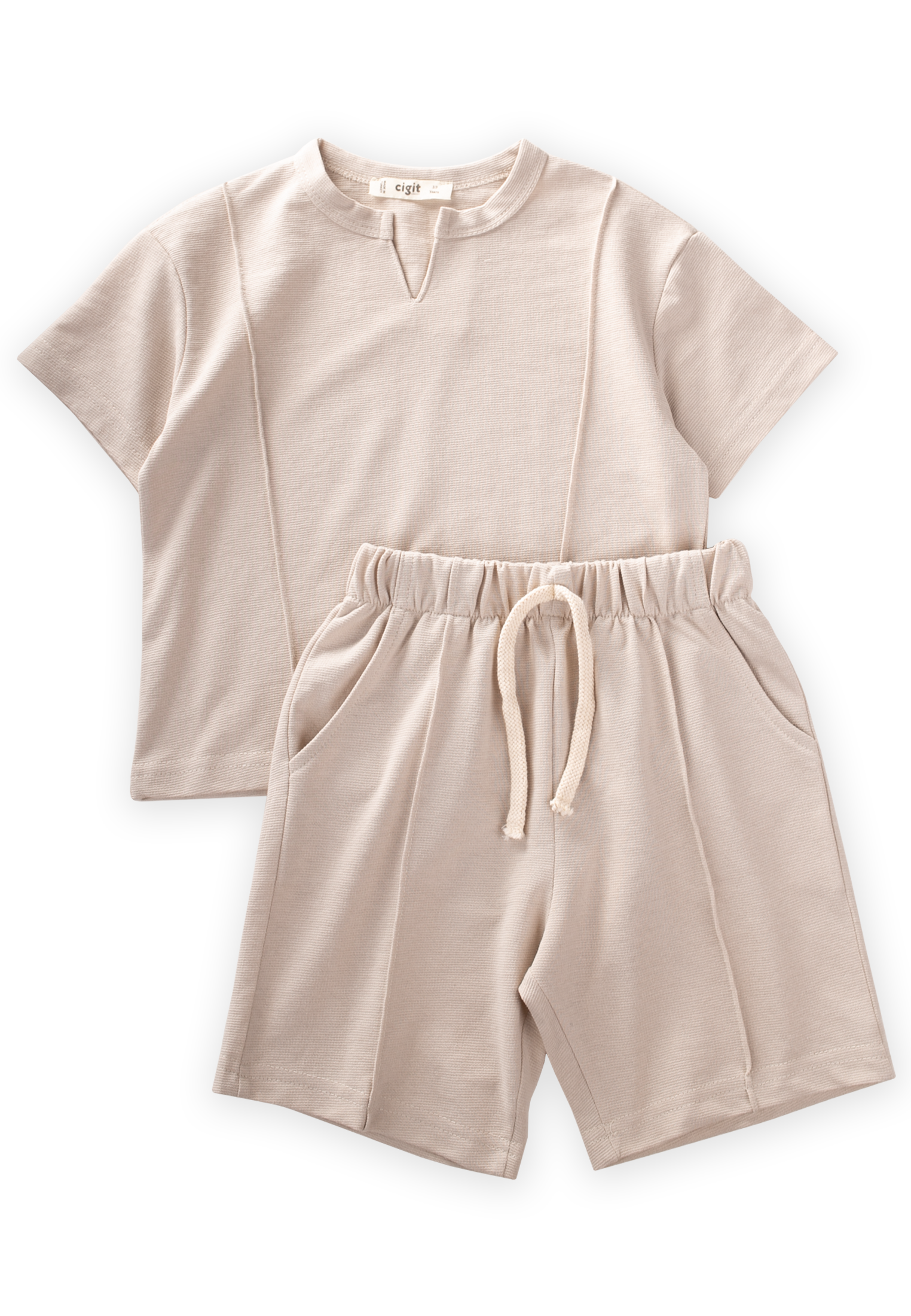 CigitV Yakalı Kapri Takım 2-7 Yaş A. BEJ