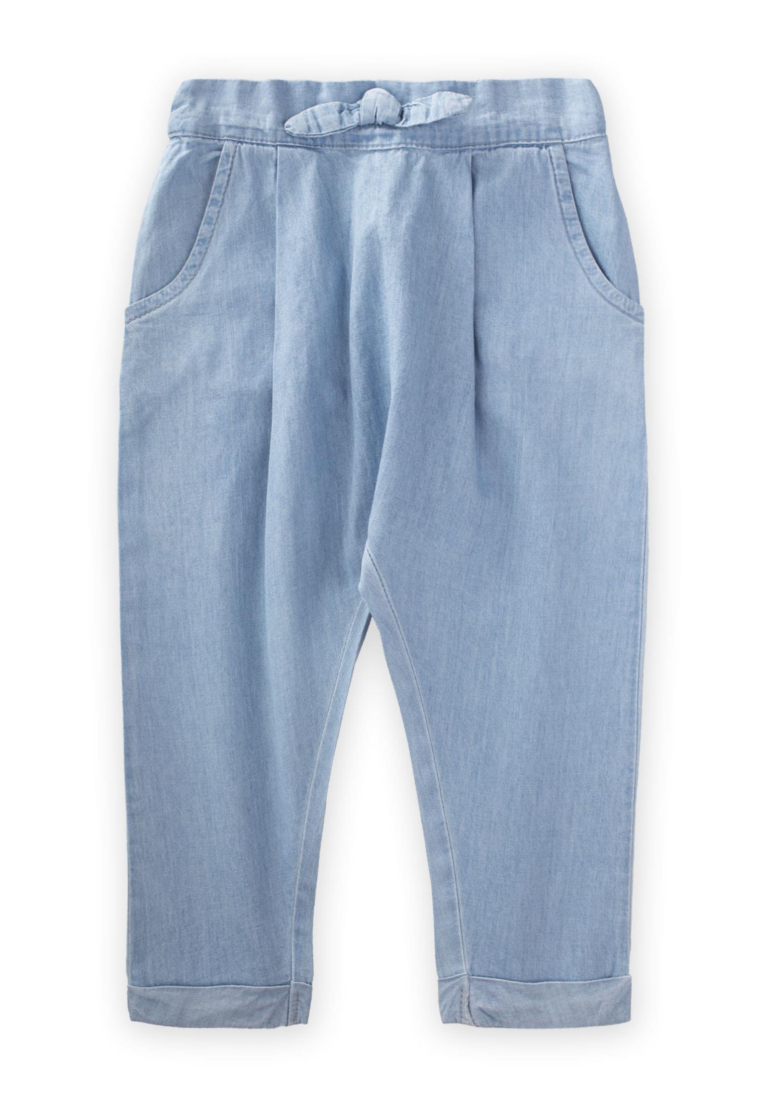 CigitPileli Boyfriend Kot Pantolon 1-5 Yaş BUZ MAVİS