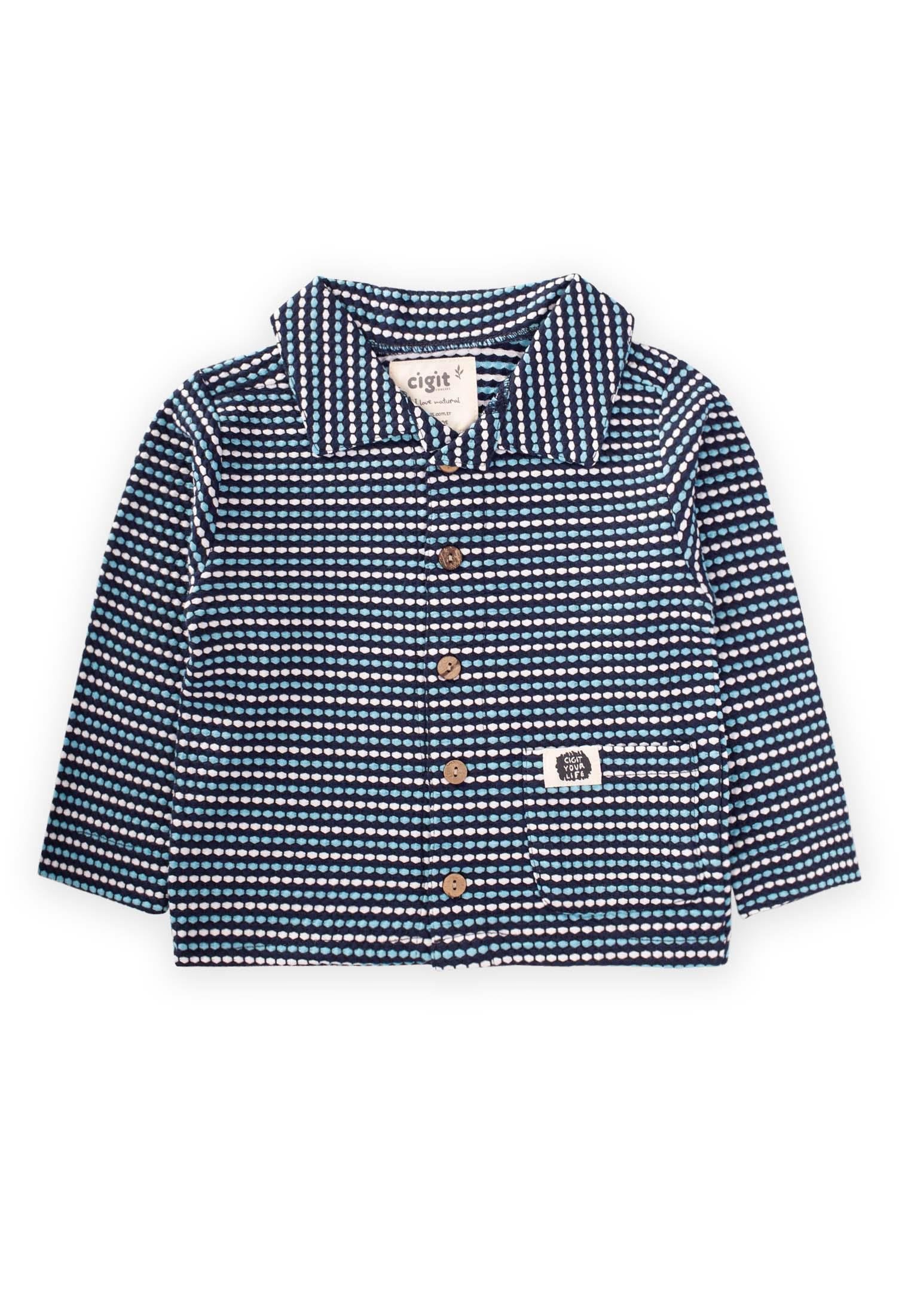 CigitJakarlı Mevsimlik Hırka 1-6 Yaş LACİVERT