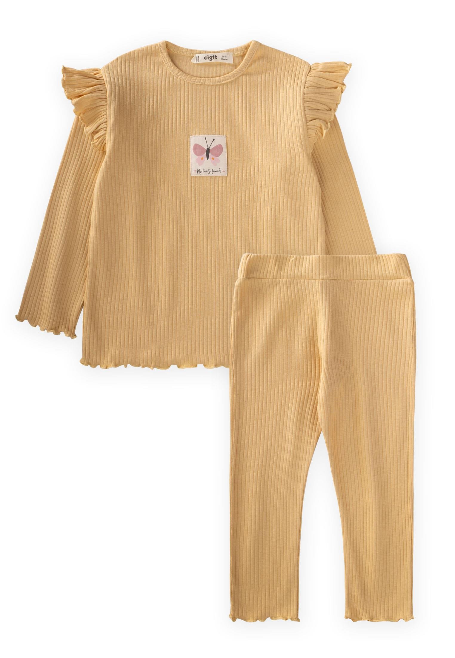 CigitEtiket Detaylı Mevsimlik Kız Takım 1-10 Yaş SUNDRES