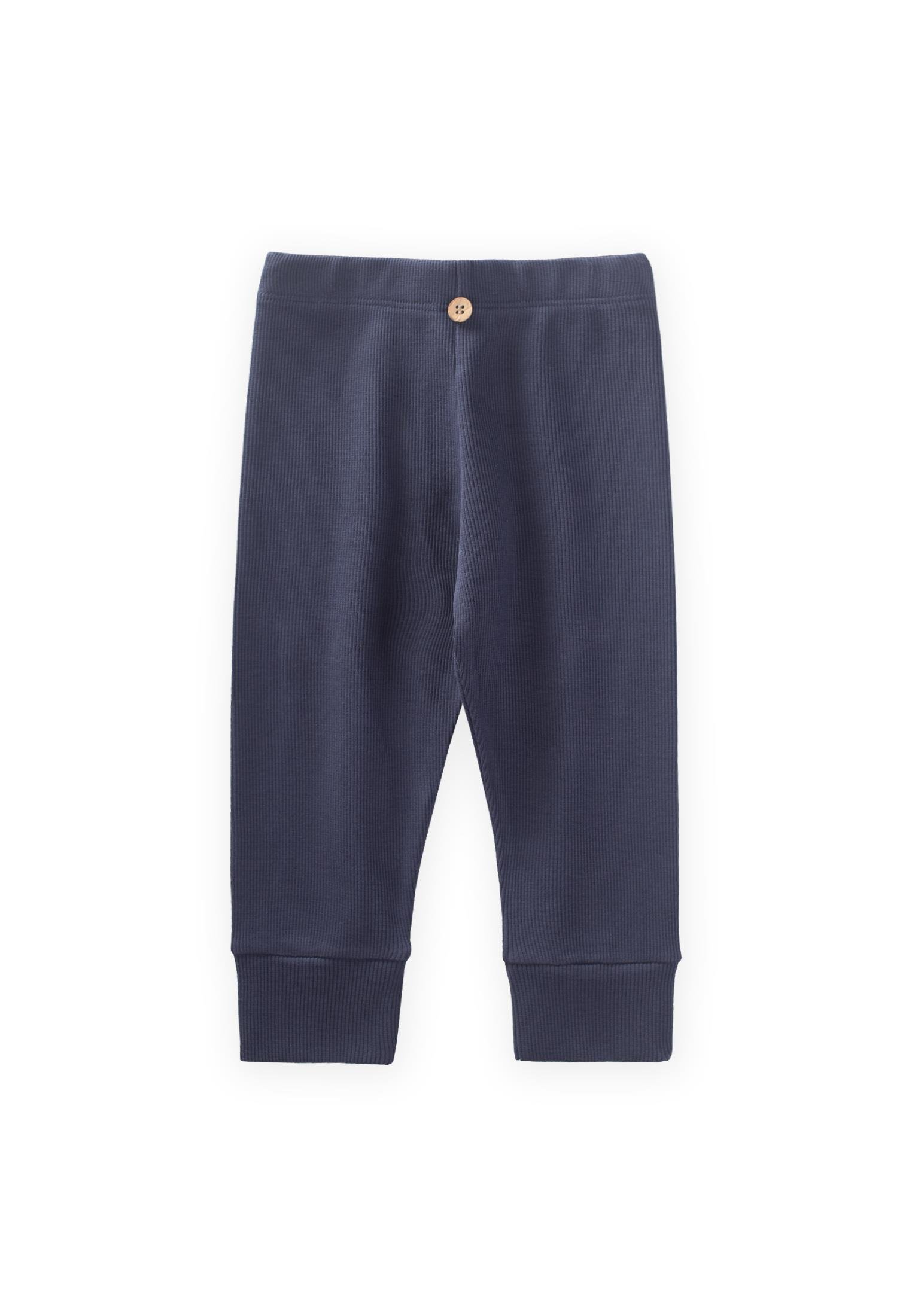 CigitManşetli Düğme Detaylı Tayt 0-3 Yaş LACİVERT