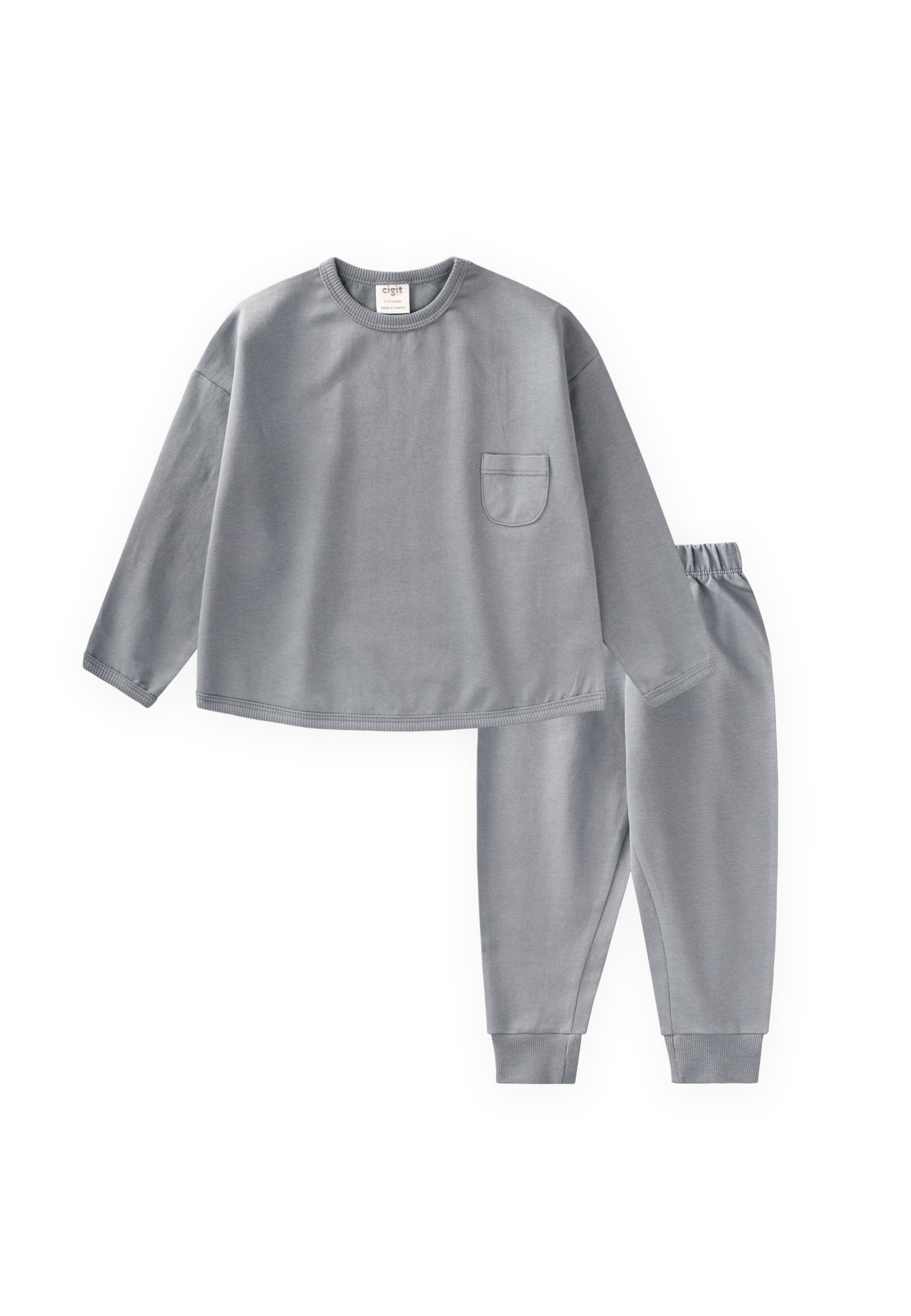 CigitSweatshirt Takım 2-7 Yaş GRİ