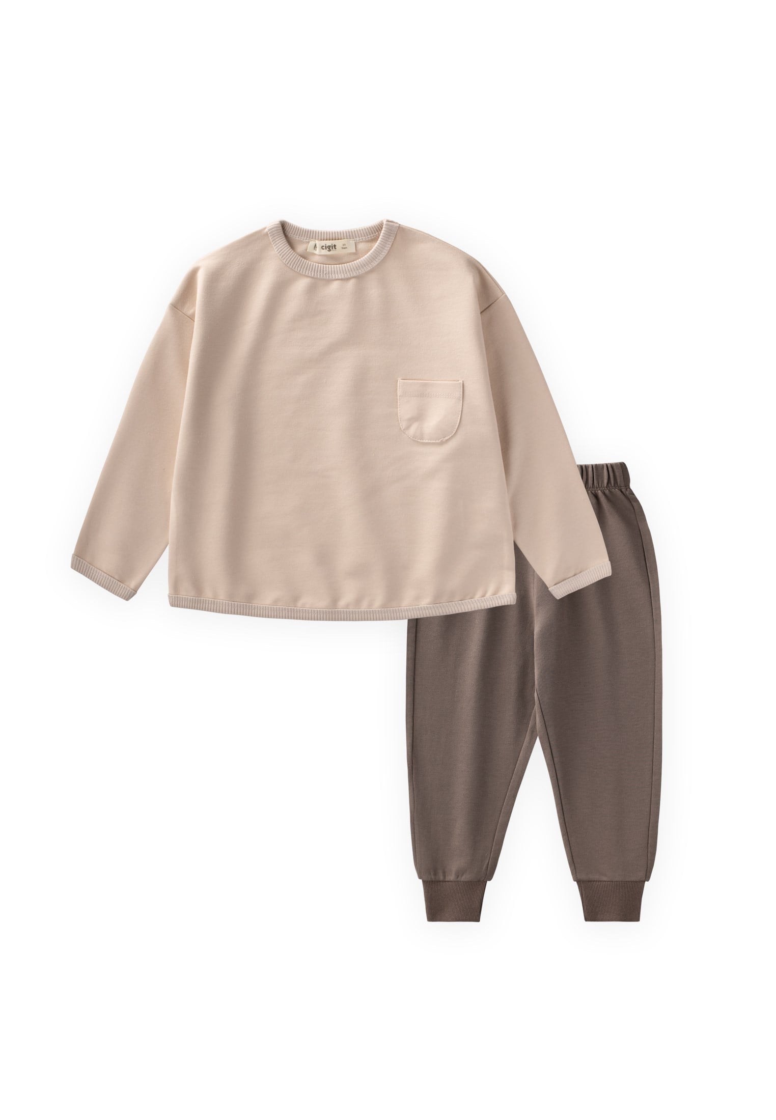 CigitSweatshirt Takım 2-7 Yaş KUM